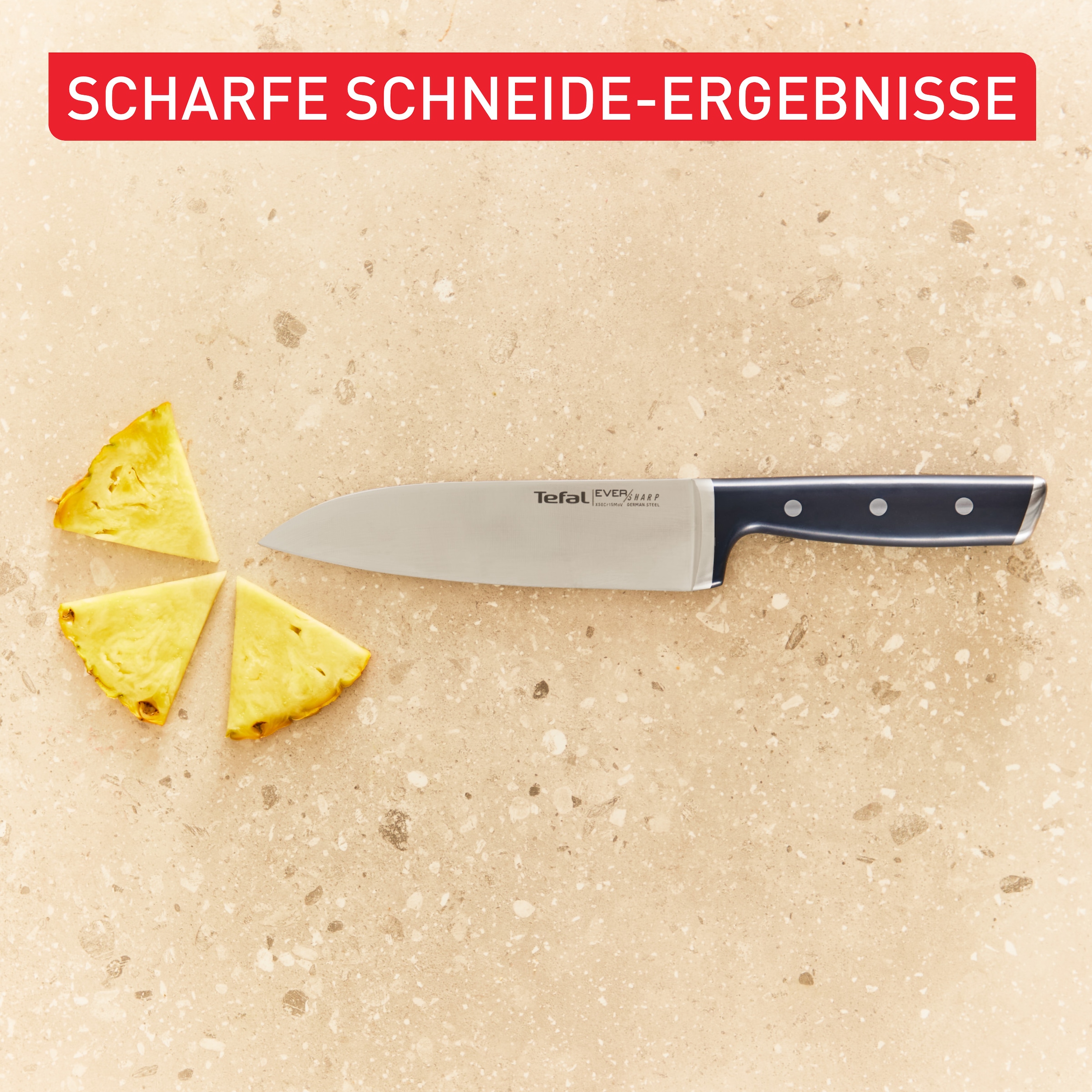 Tefal Messerblock »EverSharp Pro« 2 Stk. selbstschärfender Messerblock, Klinge aus deutschem Edelstahl