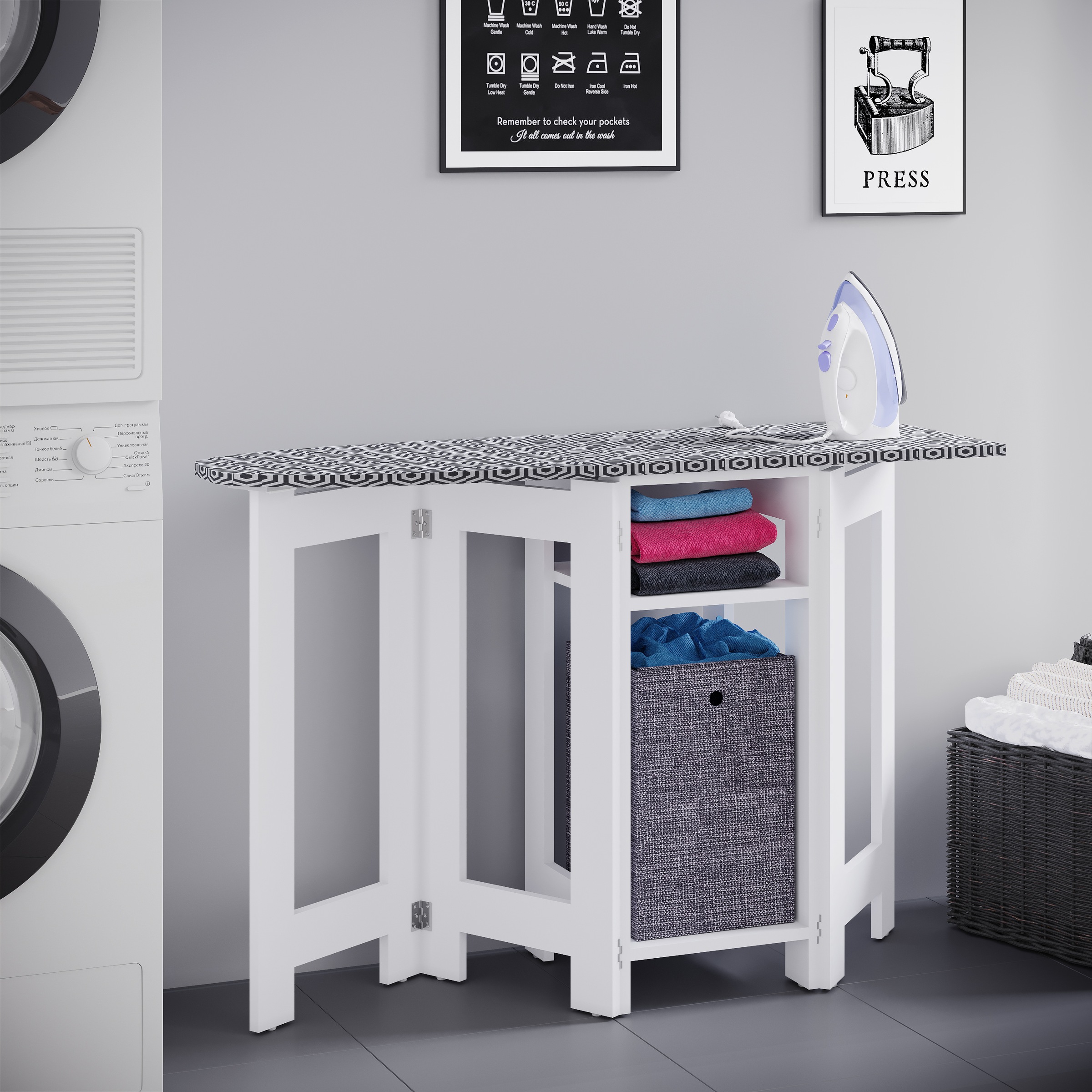 VCM Kommode »Holz Kommode Sideboard Bügelbrett Bigalos«