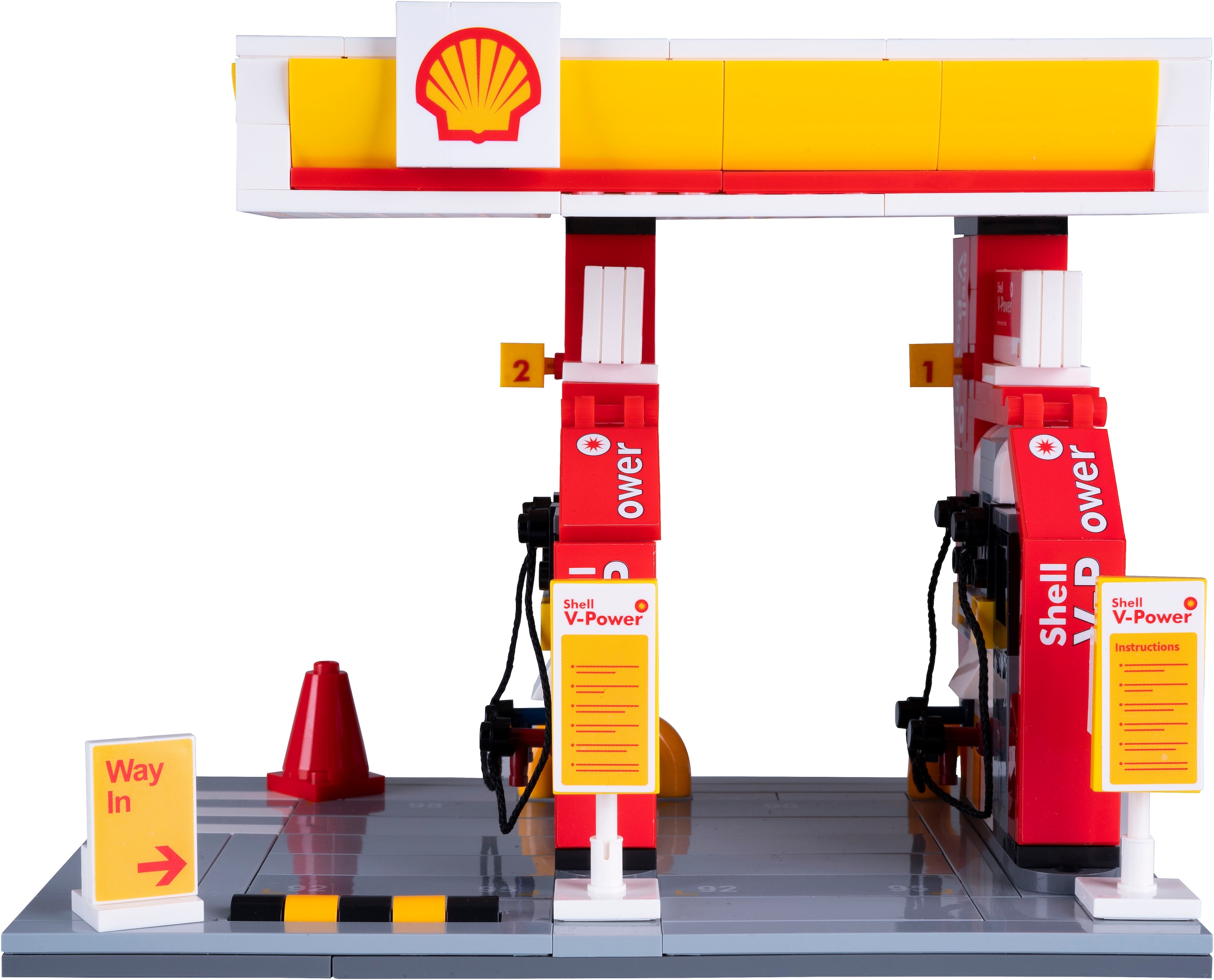 Jamara Konstruktions-Spielset »CaDA, Shell Tankstelle Bricks«, (305 St.)