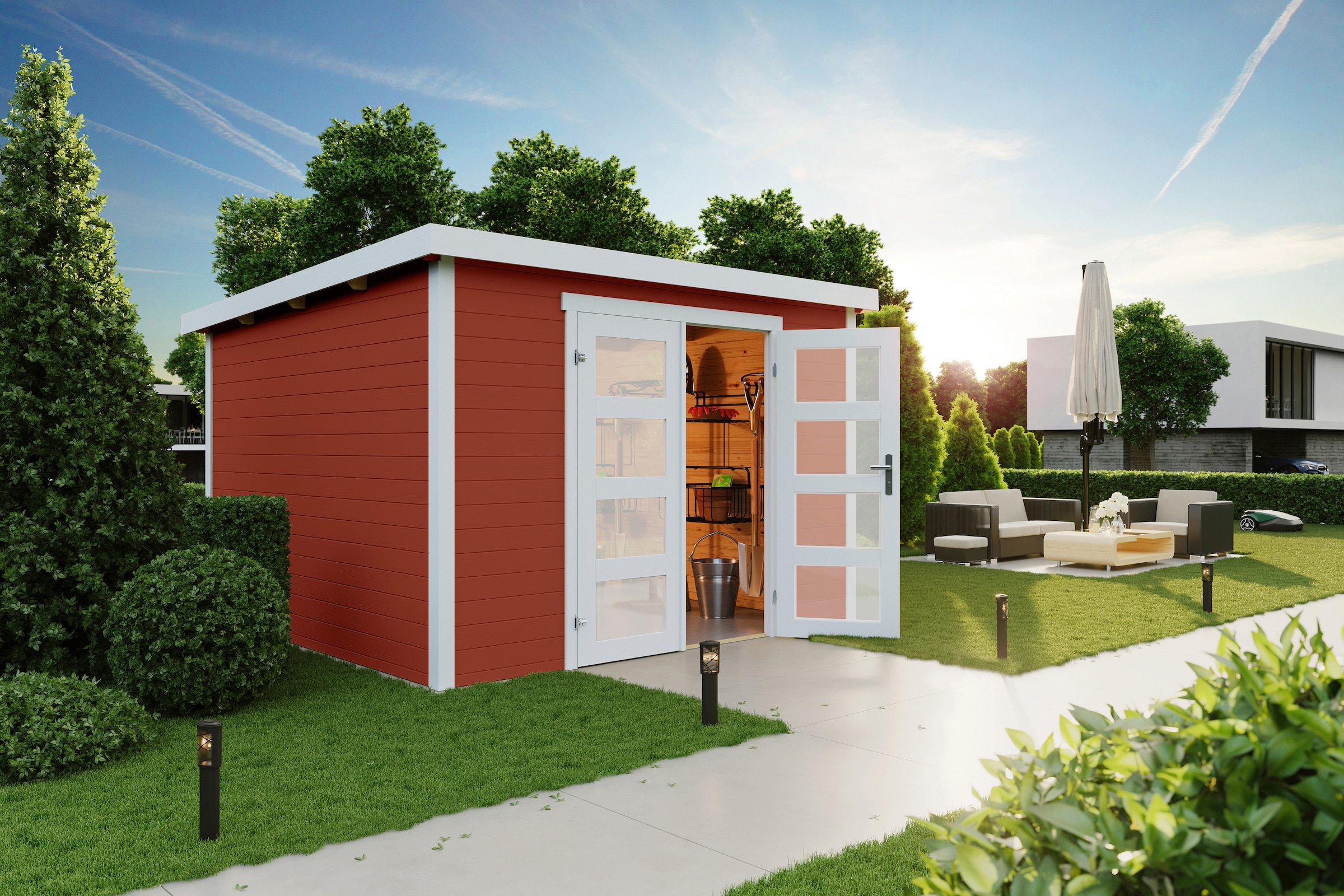 LASITA MAJA Gartenhaus »Zambezi 6« Blockbohlenhaus 28mm