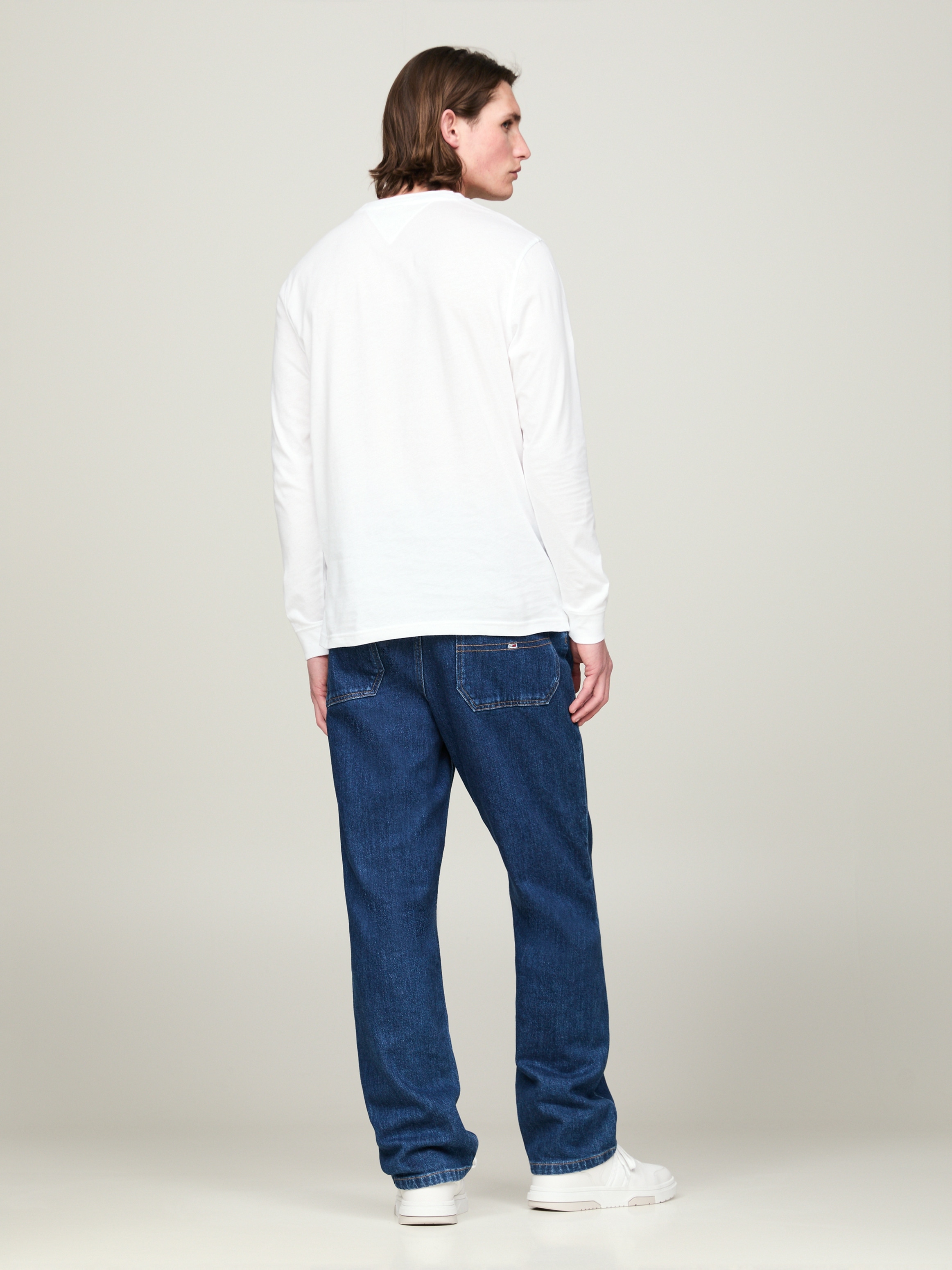 Tommy Jeans Plus Langarmshirt »TJM SLIM 2PACK L/S EXT«, (Packung, 2er-Pack), mit Rundhalsausschnitt