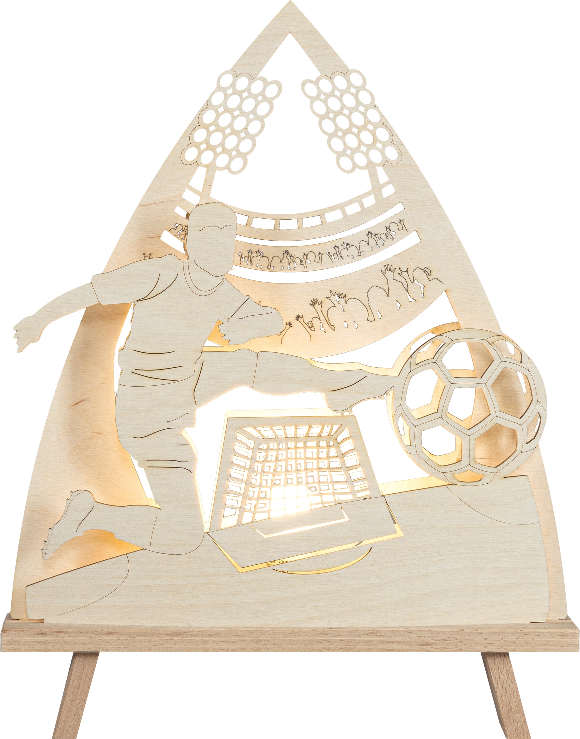 Saico Original LED Schwibbogen »Deko-Lichterspitze, Fußballfreunde« inkl. einem LED-Leuchtmittel, warmweiß, BxHxT: 30x41x6 cm, Größe B/H/T: 30 cm x...