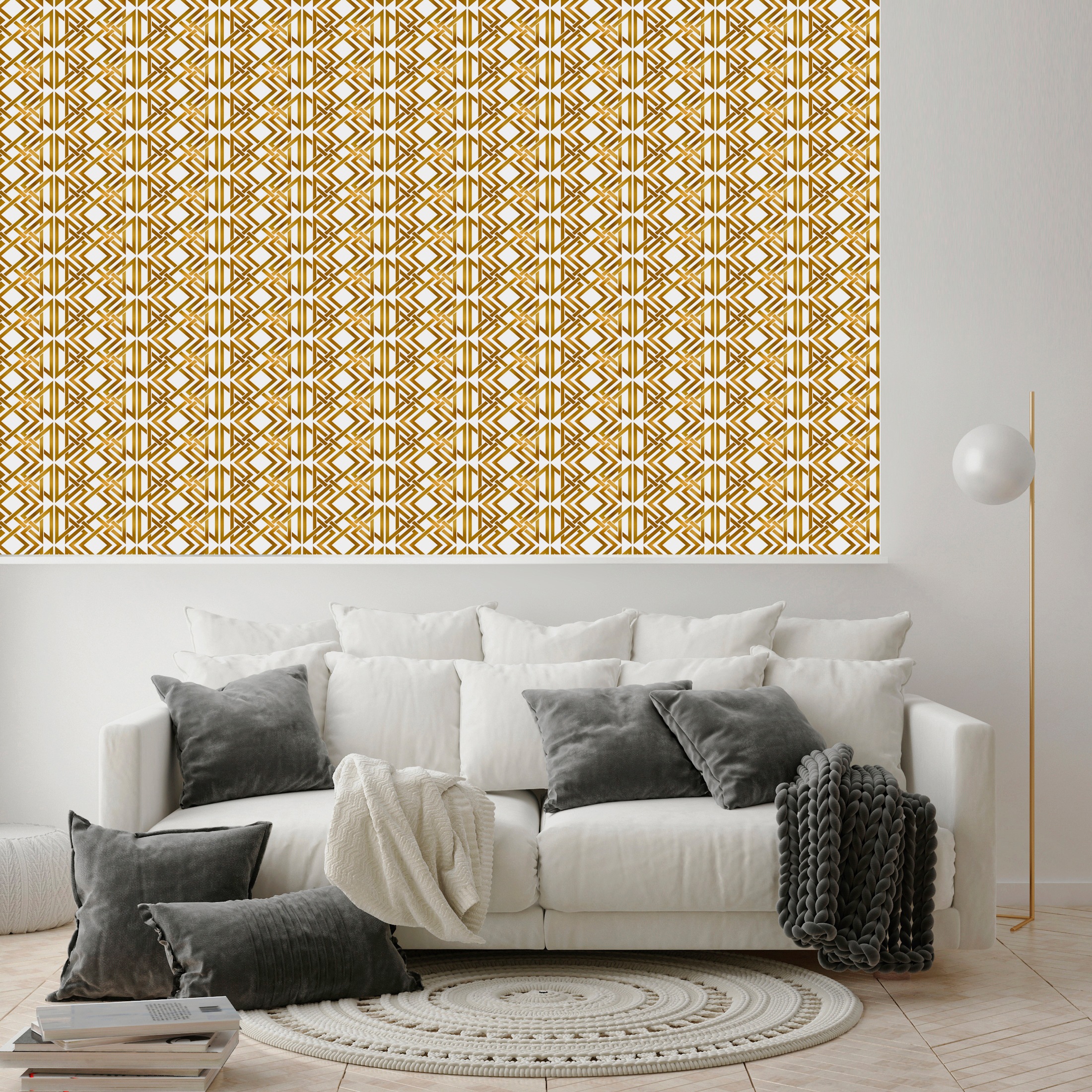 queence Vinyltapete »Lilly«, gemustert-Farbverlauf-bedruckt-abstrakt, 90x250cm, selbstklebend, kinderleichte Anbringung, Sticker