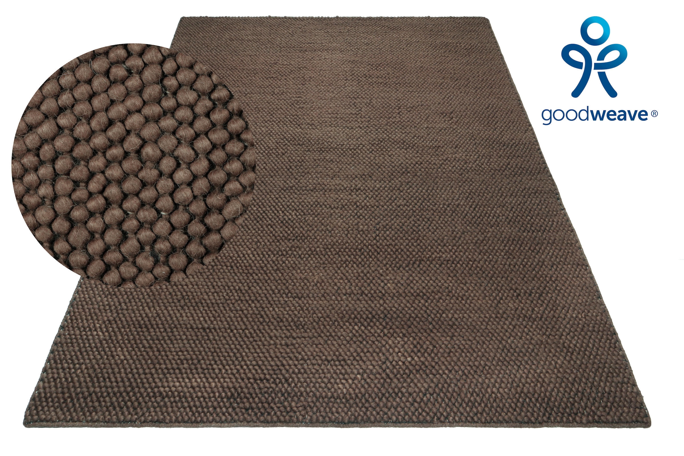 LeGer Home by Lena Gercke Wollteppich »Ainhoa, handgewebt, Wolle« rechteckig 12 mm Höhe einfarbig, Wolle, Teppich, Wohnzimmer, Schlafzimmer, Esszimmer