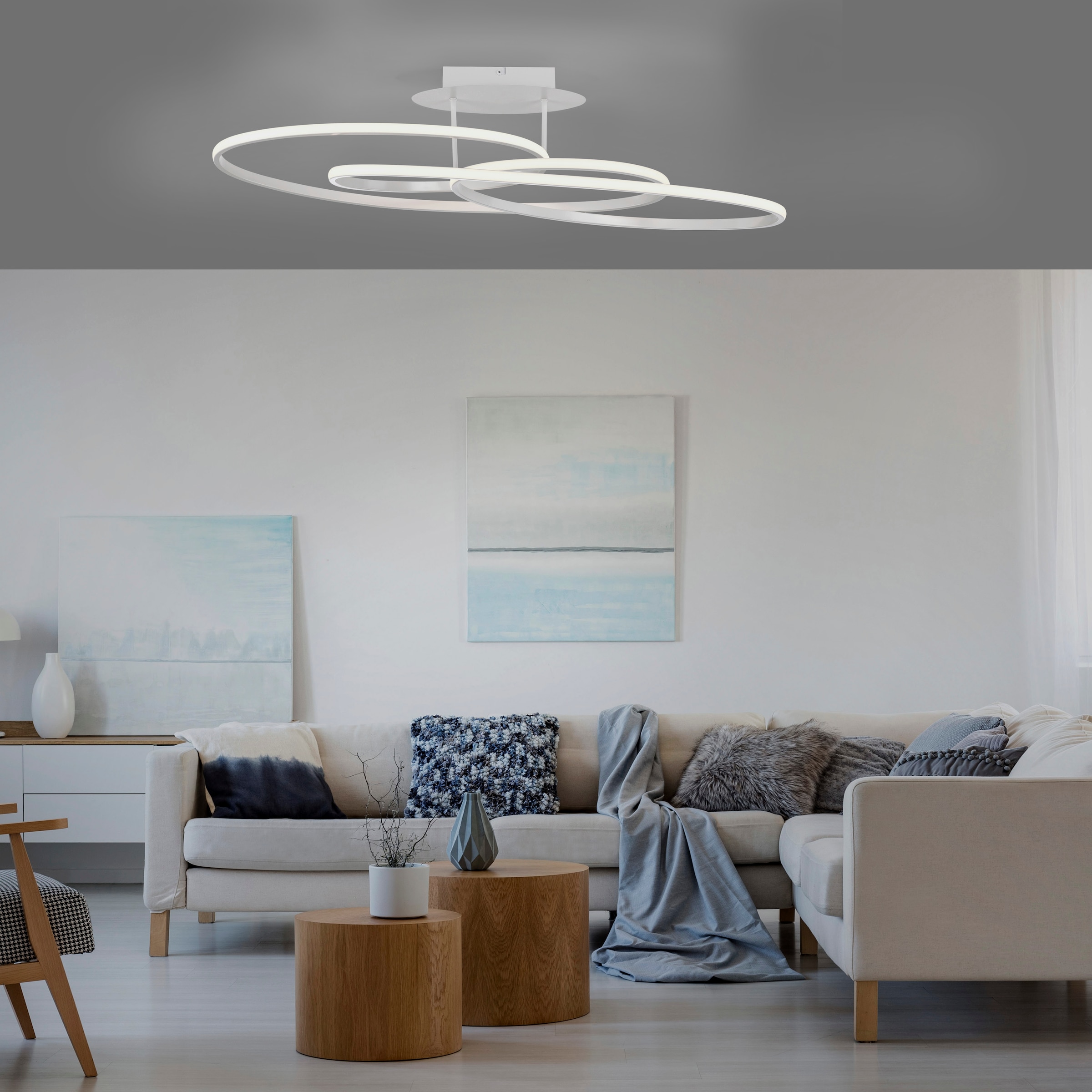 JUST LIGHT Deckenleuchte »LUMACA«, 1 flammig, Leuchtmittel LED-Board | LED fest integriert, LED