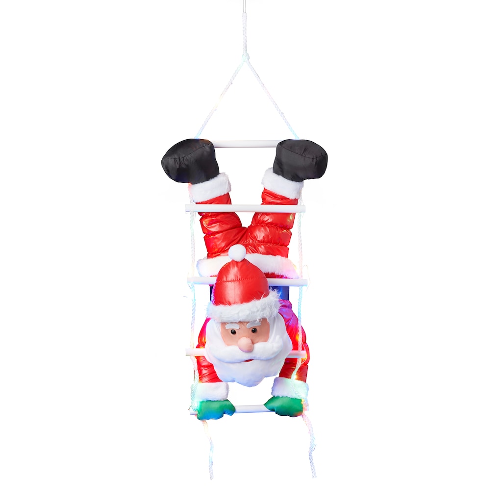 BONETTI LED Dekofigur »Weihnachtsmann kopfüber«, mit 30 bunten LEDs
