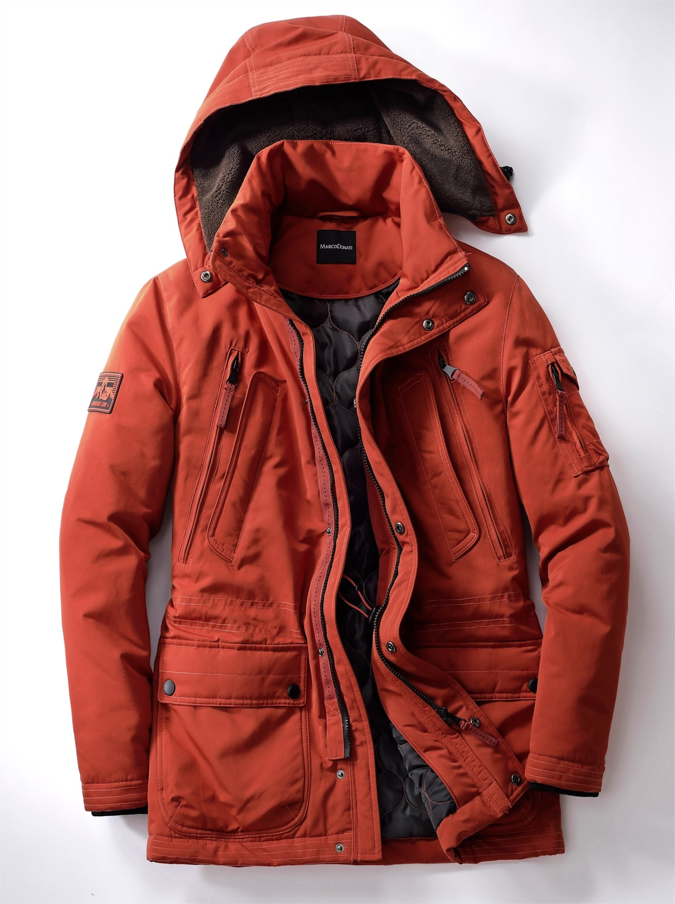 Marco Donati Langjacke, mit Kapuze