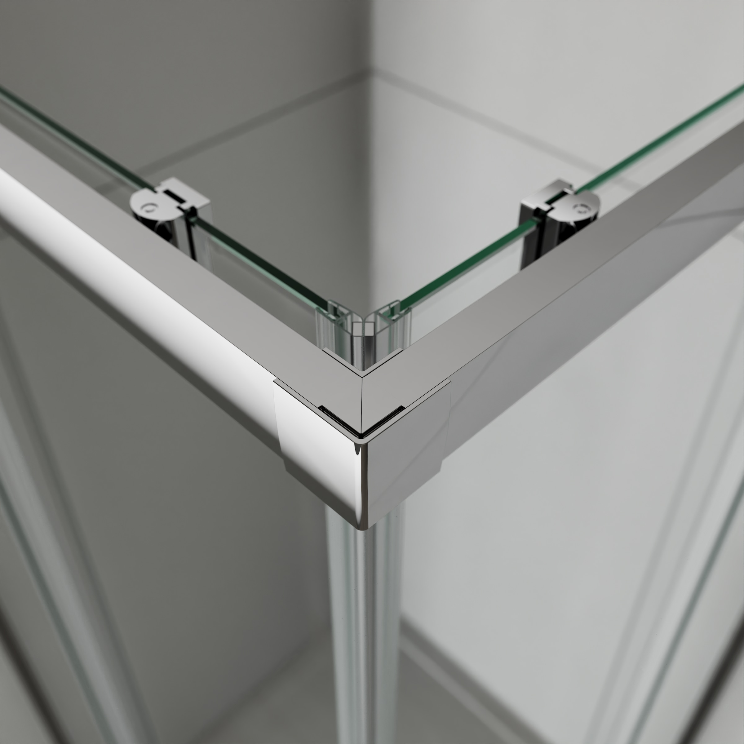 welltime Eckdusche »New Trento«, Extrahohe 195cm, verbessertes Rollensystem