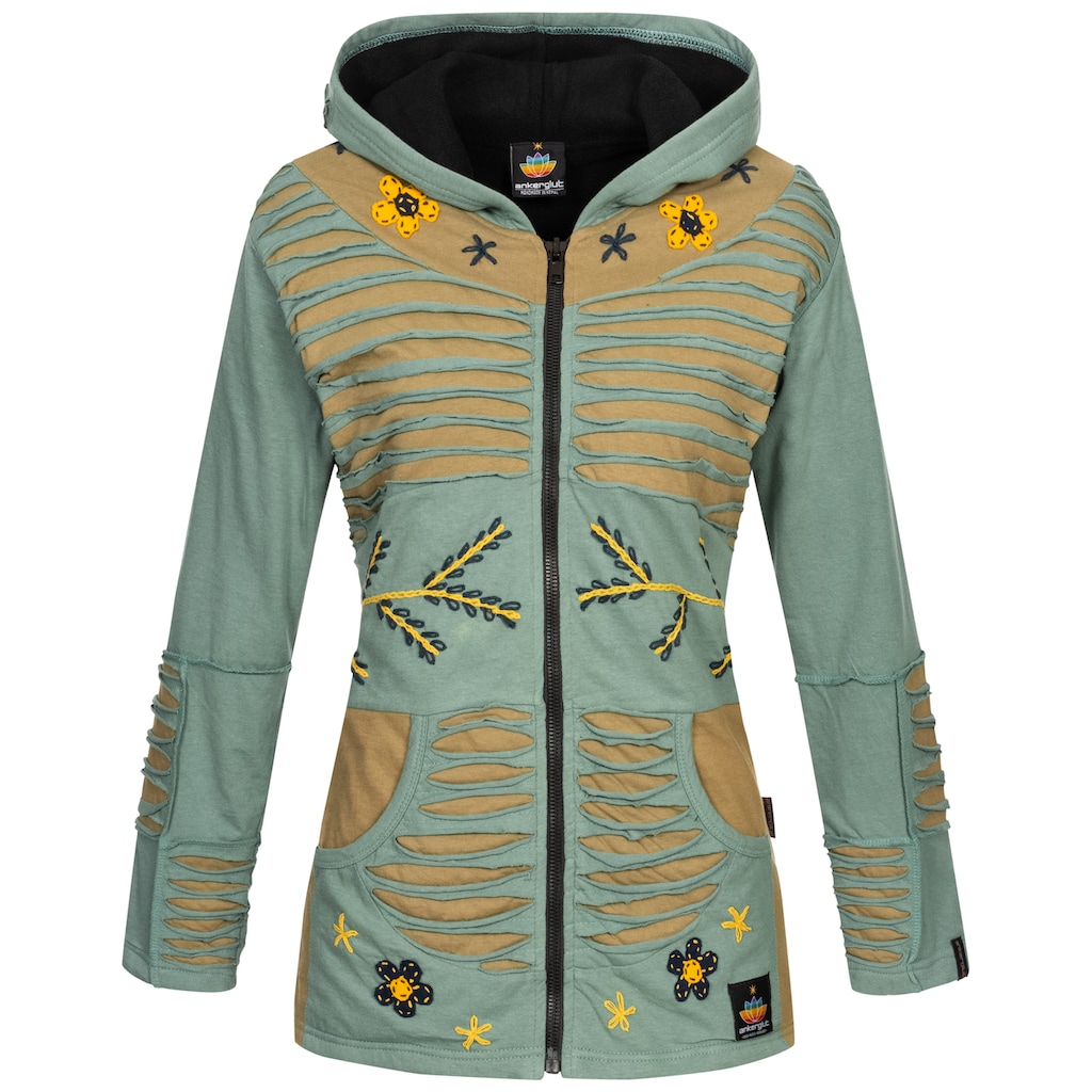 DEPROC Active Fleecejacke »Patchwork Multicolor NUNAVUT II NEW FLOWER POWER«