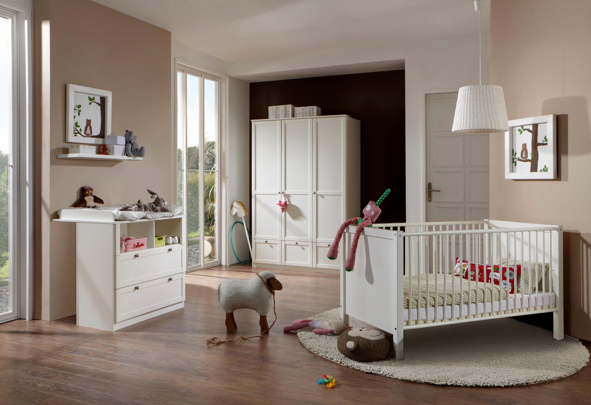 Wimex Babyzimmer-Komplettset »Helsingborg«, (Set, 3 St.), Bett + Wickelkommode + 3 trg. Schrank