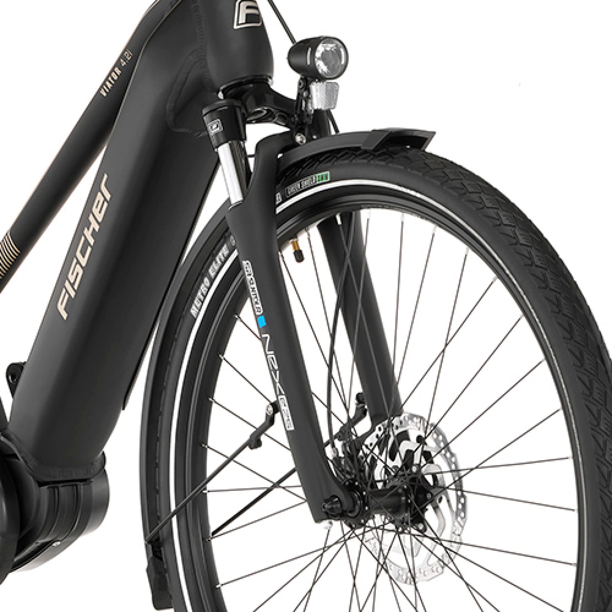 FISCHER Fahrrad E-Bike »VIATOR 4.2i«, 9 Gang, Shimano, Acera, Mittelmotor 250 W, (mit Faltschloss), Pedelec, Elektrofahrrad für Damen u. Herren, Trekkingrad