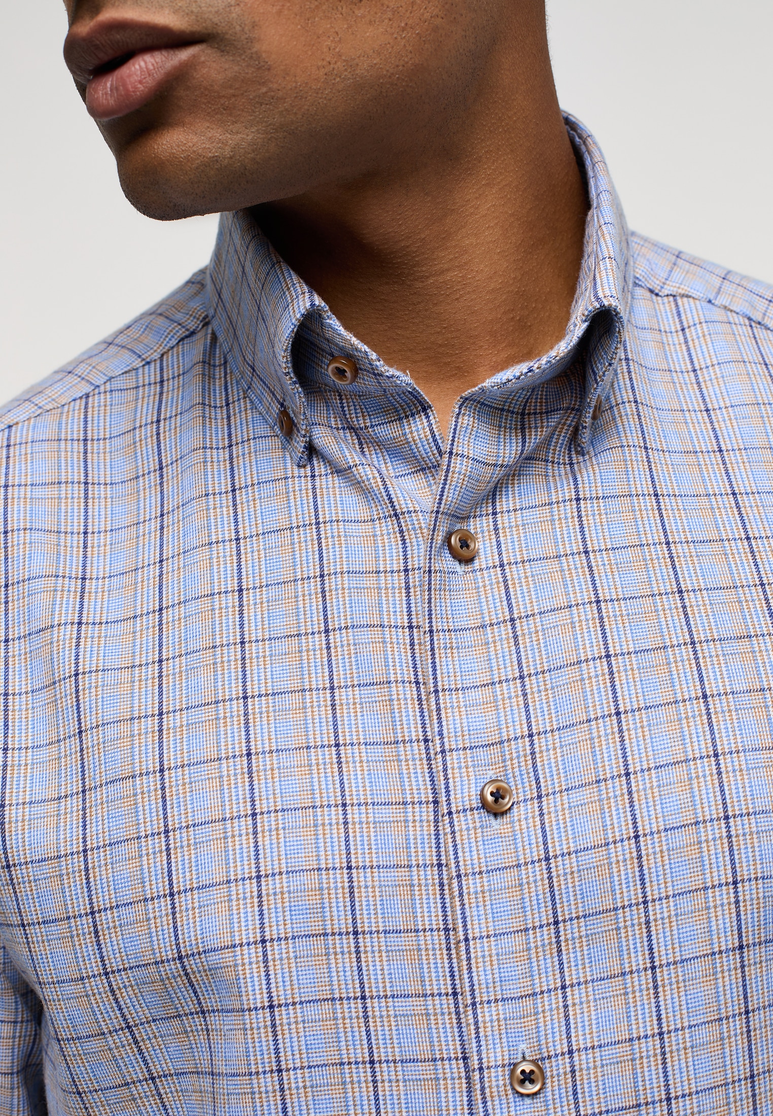 Eterna Langarmhemd »MODERN FIT« EASY IRON (bügelleicht)