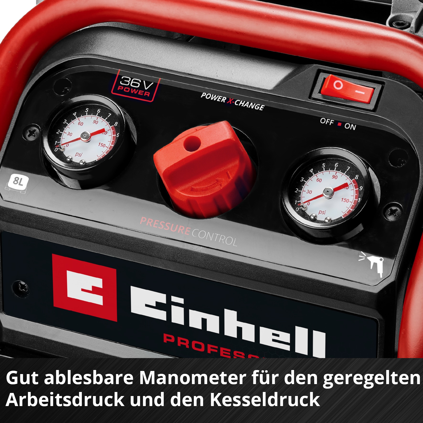 Einhell Kompressor »SILENZZO 36/210«, ohne Akku und Ladegerät