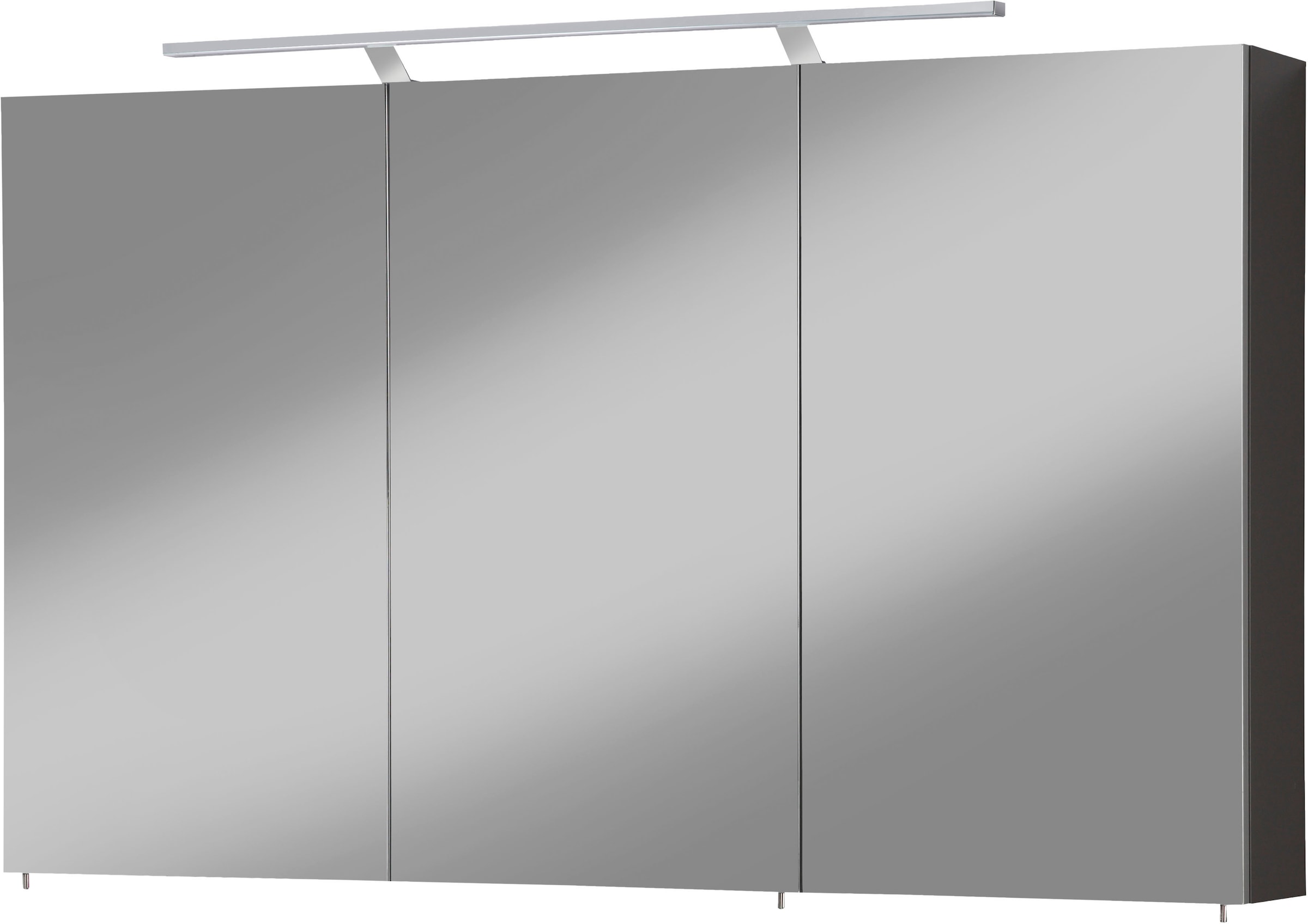 welltime Spiegelschrank »Torino made in Germany«, Breite 120 cm, 3-türig, LED-Beleuchtung, Schalter-/Steckdosenbox