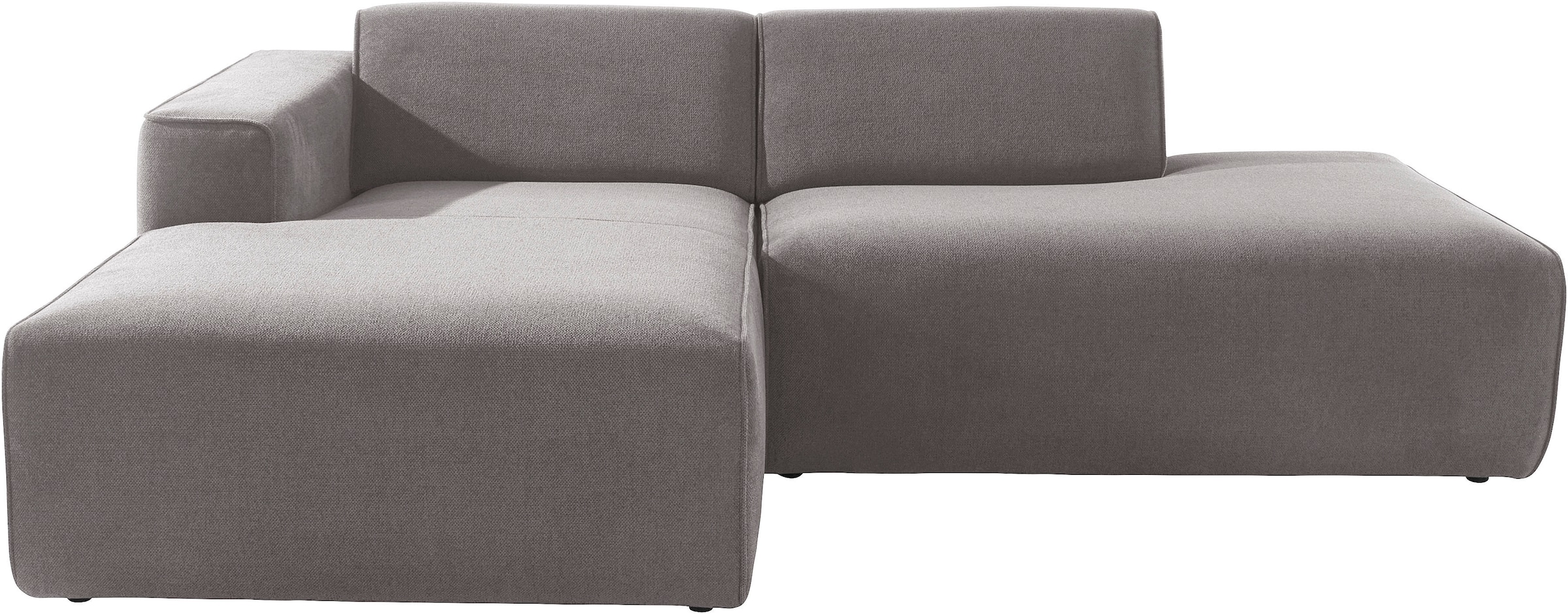 andas Ecksofa »Noord mit Kedernaht, Breite 227 cm«, Cord, Struktur, Webstoff, mit Wellenunterfederung, Massivholzrahmen