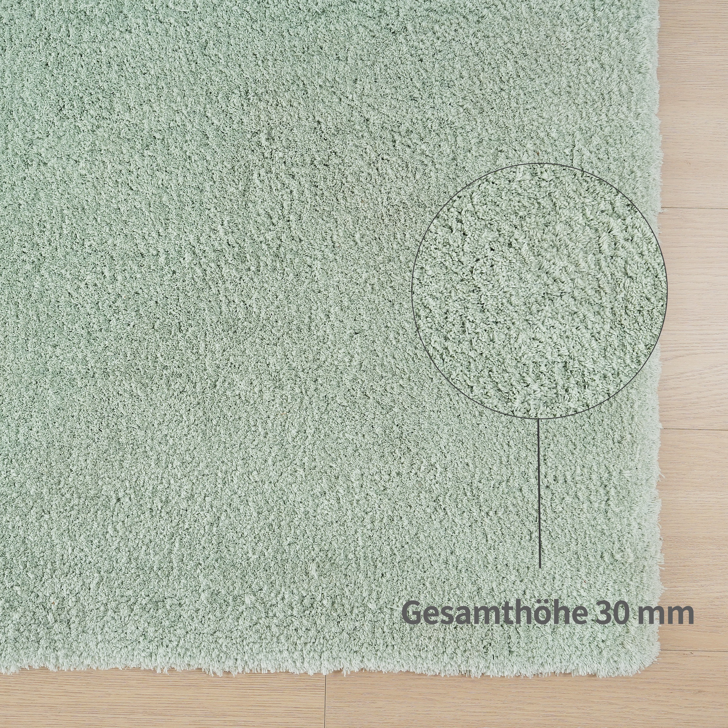 my home Hochflor-Teppich »Microfaser Teppich Magong, besonders weich, sehr feiner Flor«, rechteckig, 25 mm Höhe, uni, Wohnzimmer, Schlafzimmer, Kinderzimmer, auch rund und als Läufer