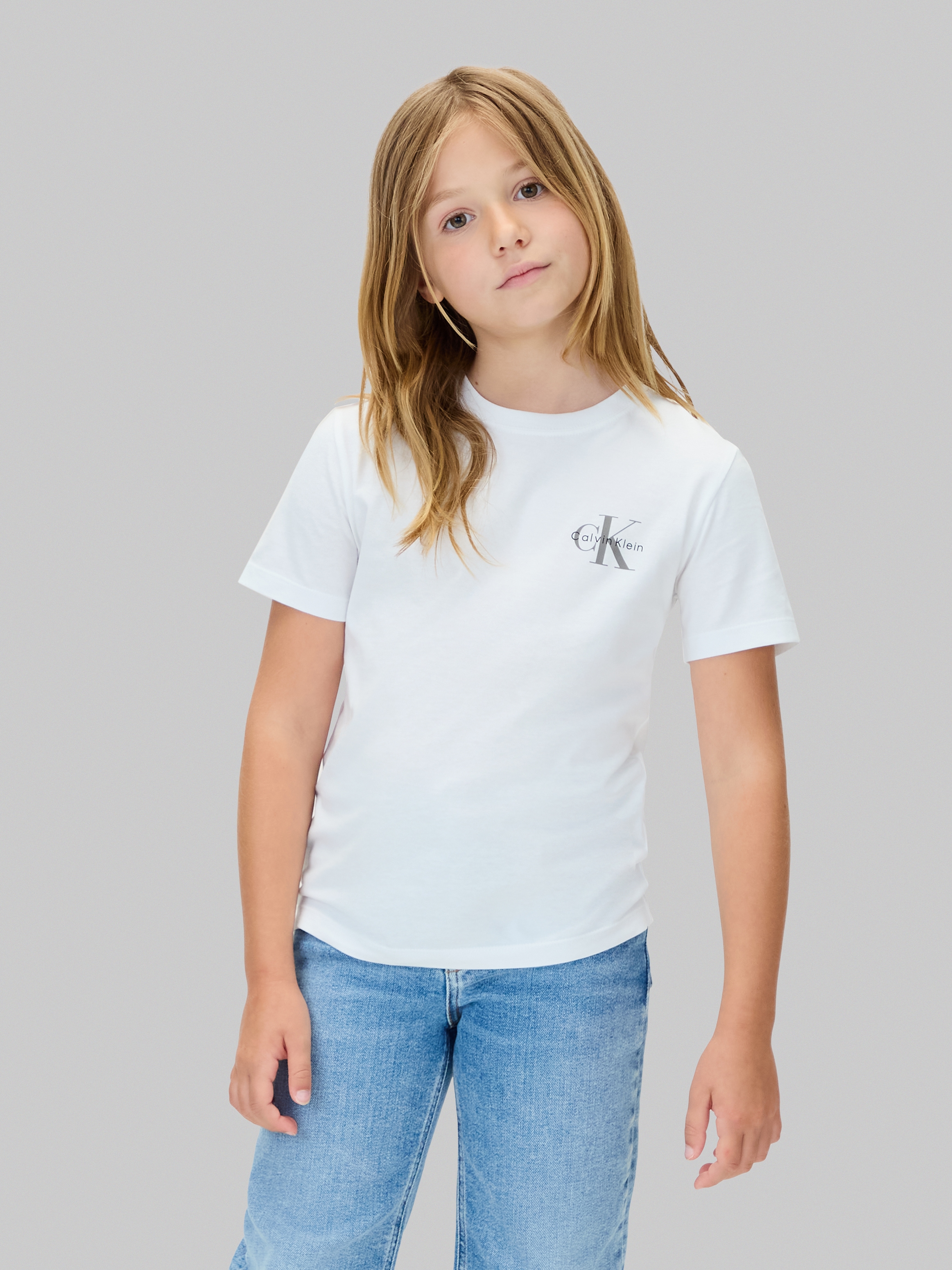 Calvin Klein Jeans T-Shirt für Kinder bis 16 Jahre, regular fit, Rundhalsausschnitt