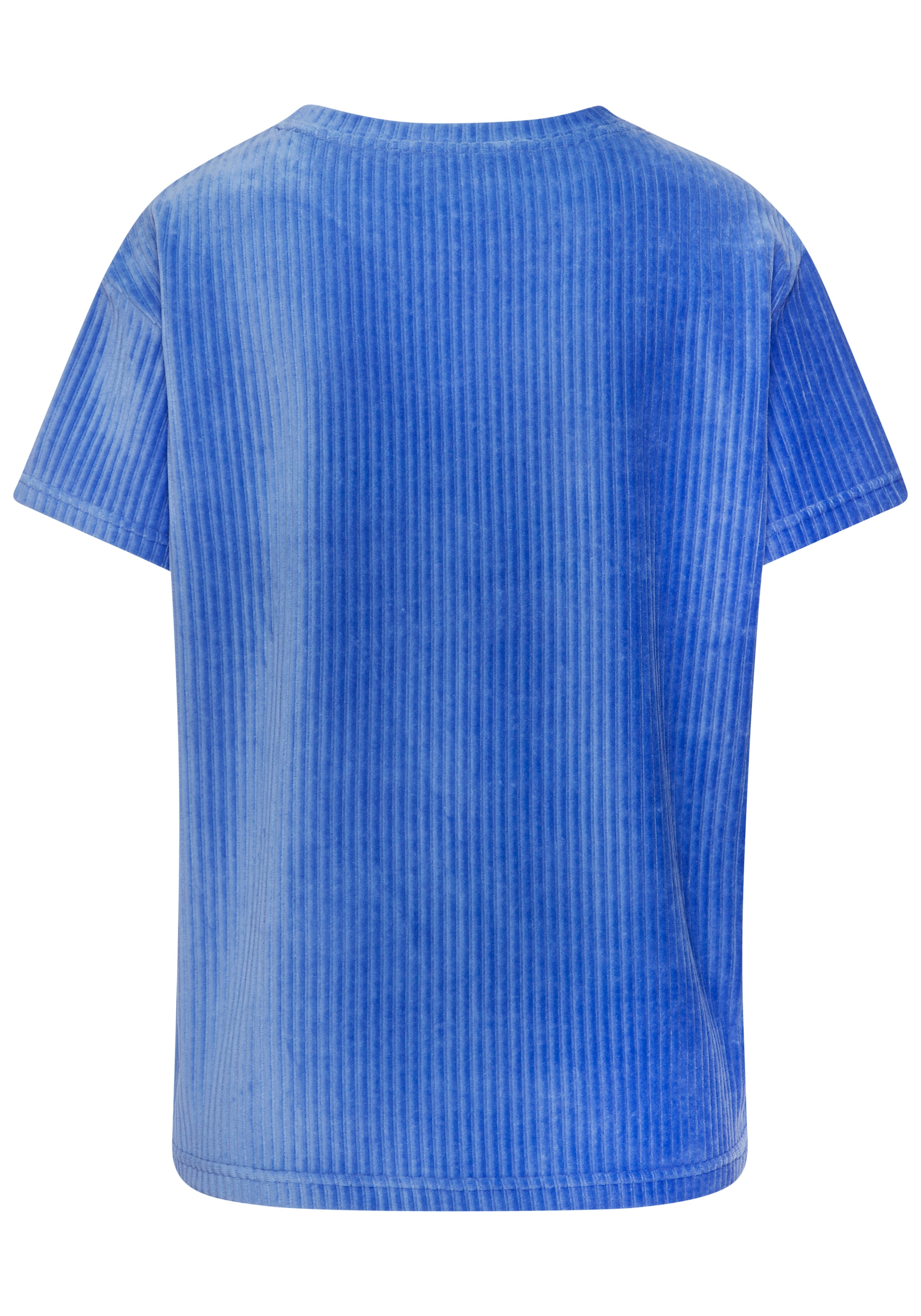 Buffalo T-Shirt mit weicher Cord-Struktur