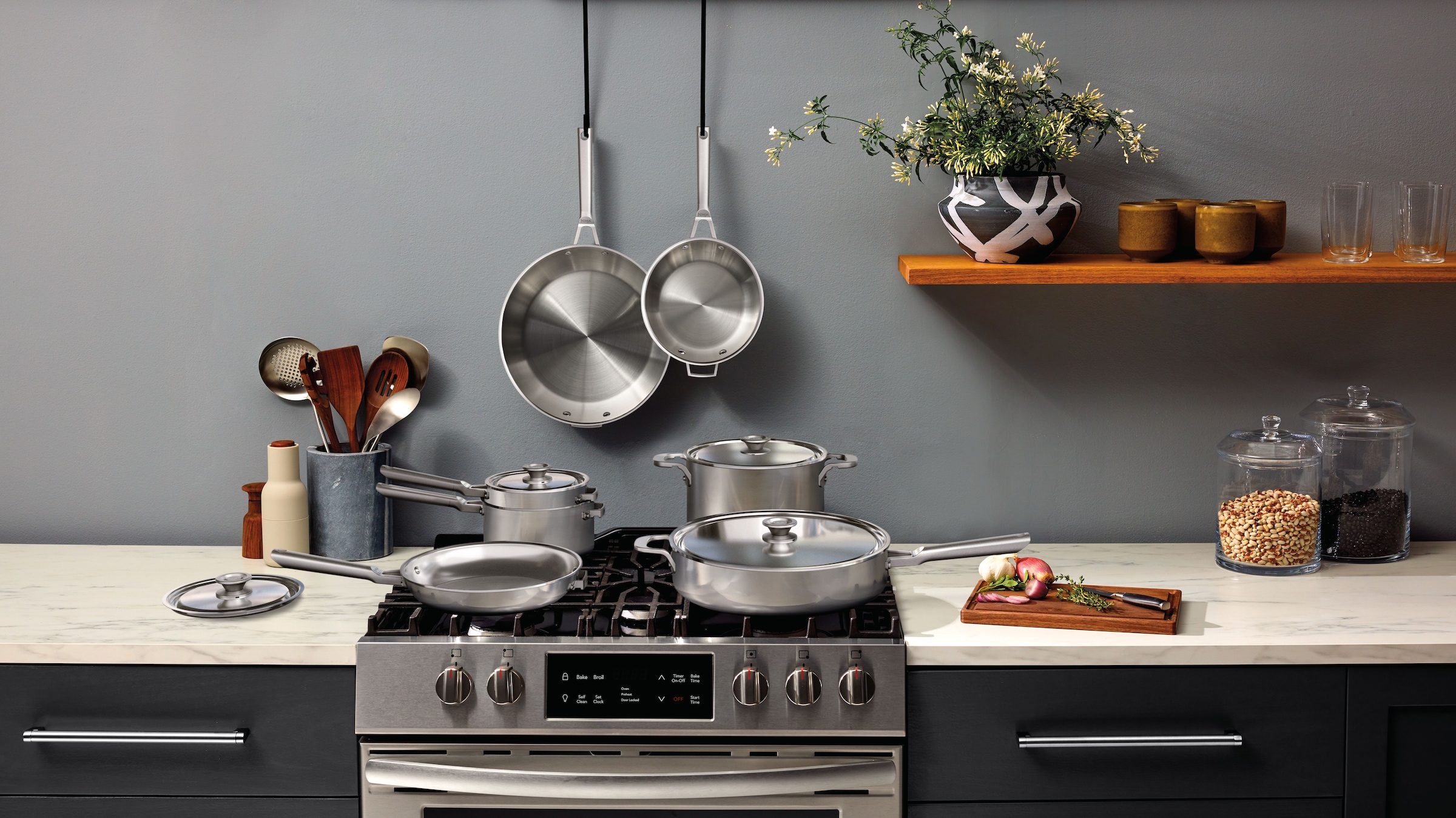 NINJA Bratpfanne »Ninja EverClad Edelstahl-Pfanne  C900DE« Edelstahl 1 Stk. tlg. Entwickelt für den Einsatz unter schwierigsten Kochbedingungen