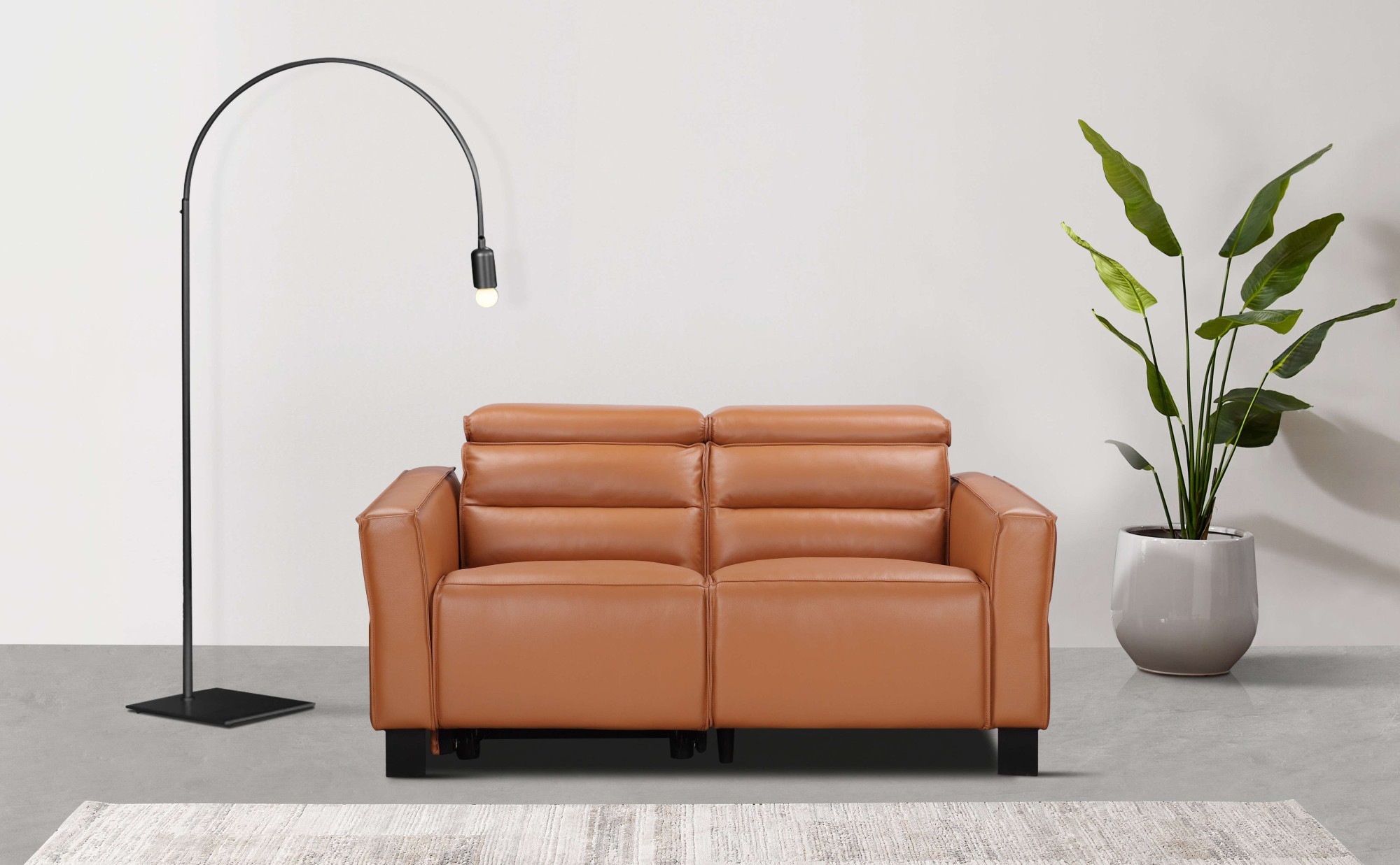 Places of Style 2-Sitzer »Carpari, 162 cm, mit manueller od. elektrischer Relaxfunktion«, (USB A/C), sowie Kopfteilverstellung