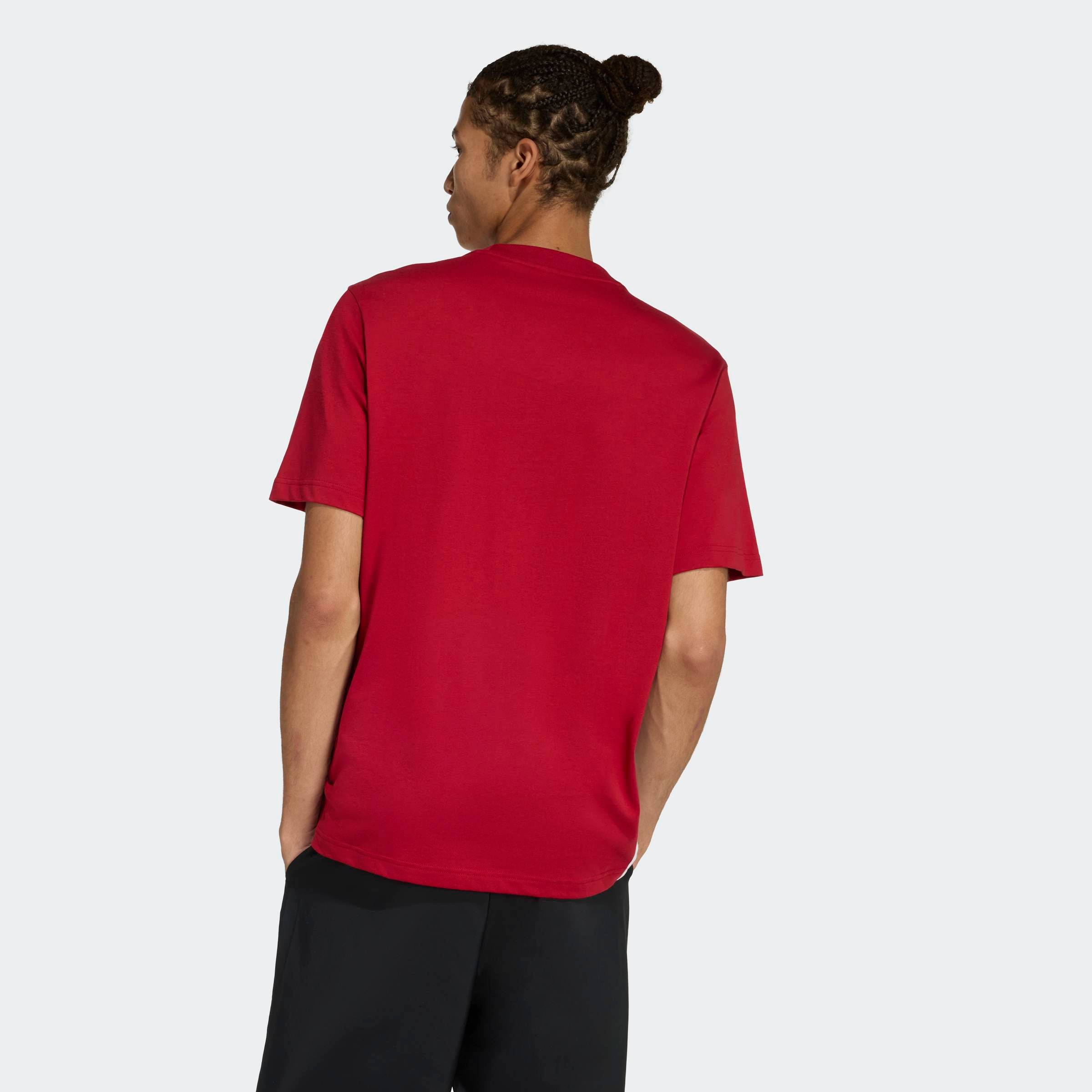 adidas Sportswear T-Shirt »ESSENTIALS 3-STREIFEN SINGLE JERSEY« mit Rundhalsausschnitt, aus Baumwolle, weiches Single Jersey