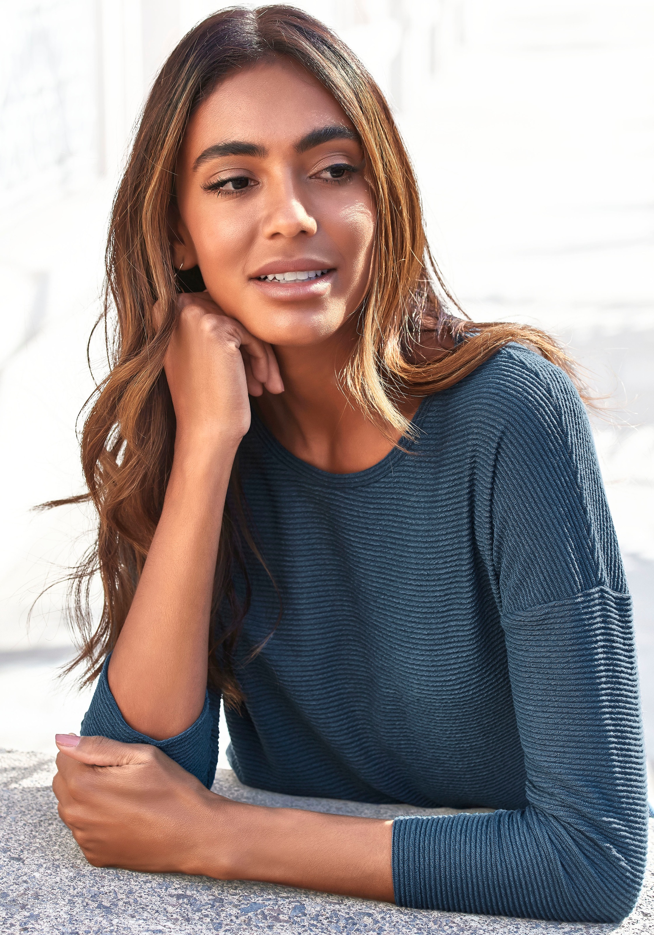 Vivance 3/4-Arm-Shirt, aus leichter Strickqualität