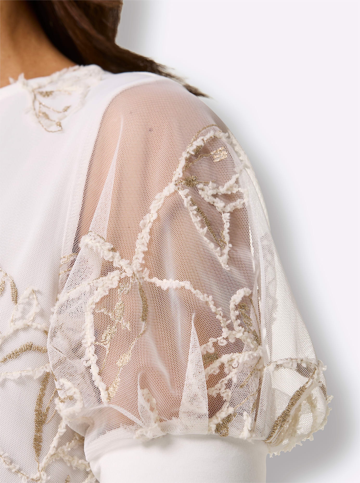 CREATION L PREMIUM Rundhalsshirt »Mesh-Shirt« 1 tlg.