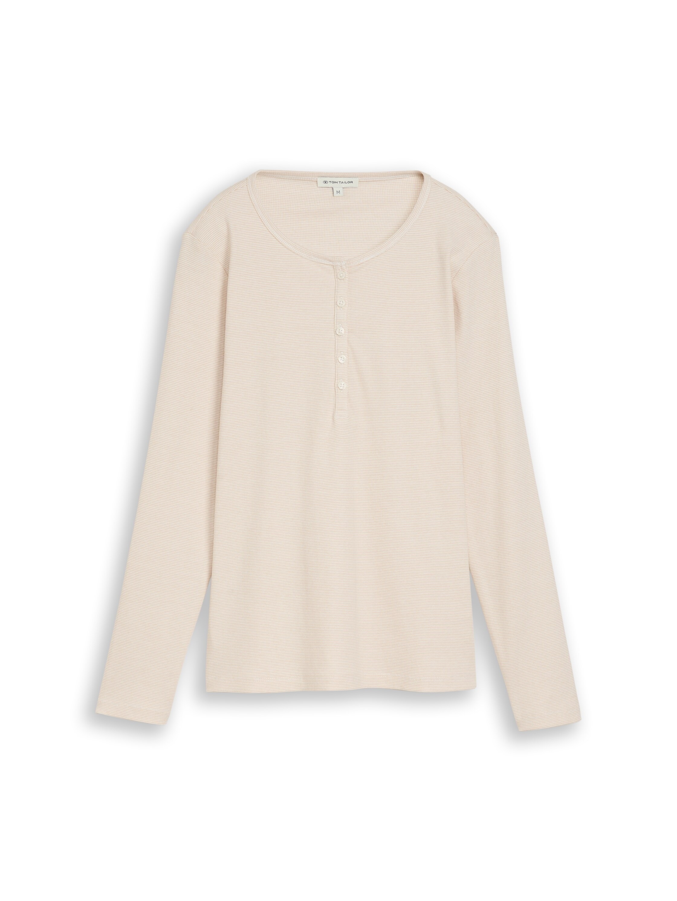 TOM TAILOR Langarmshirt mit feinen Streifen und Rundhals
