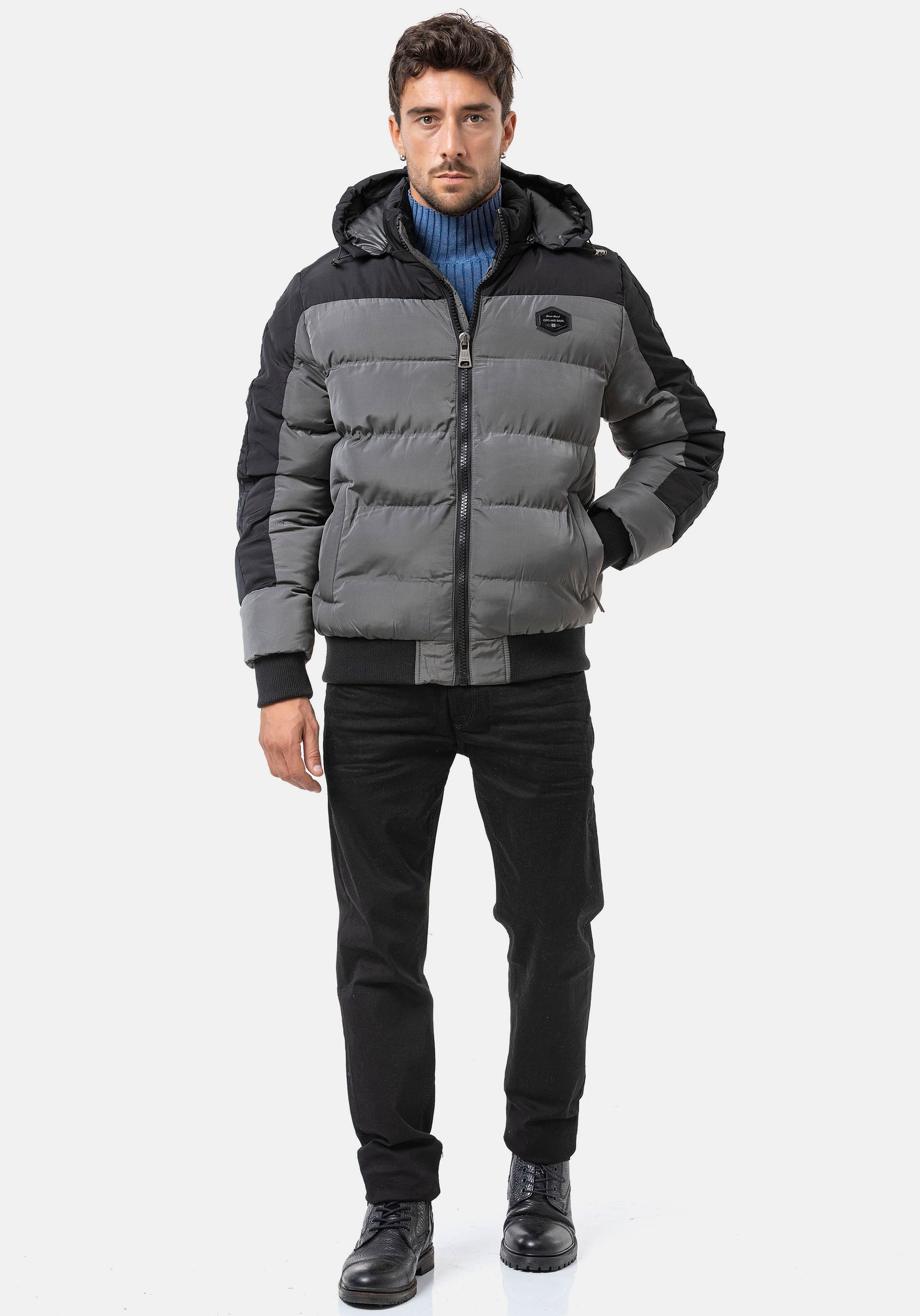 Cipo & Baxx Steppjacke mit Kapuze