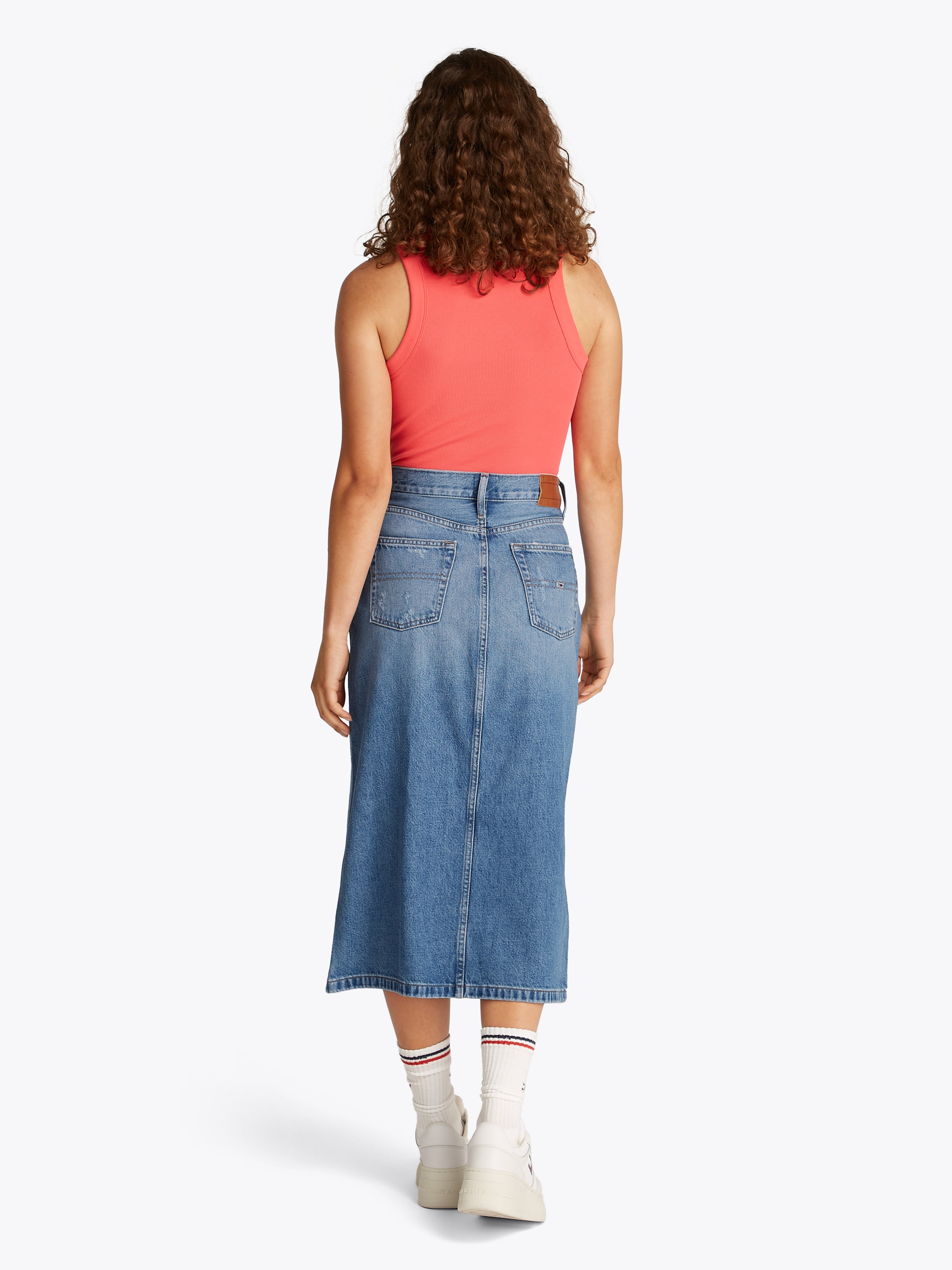 Tommy Jeans Jeansrock »CLAIRE MIDI SKIRT BI8036«, in Midi-Länge, in blauer Waschung