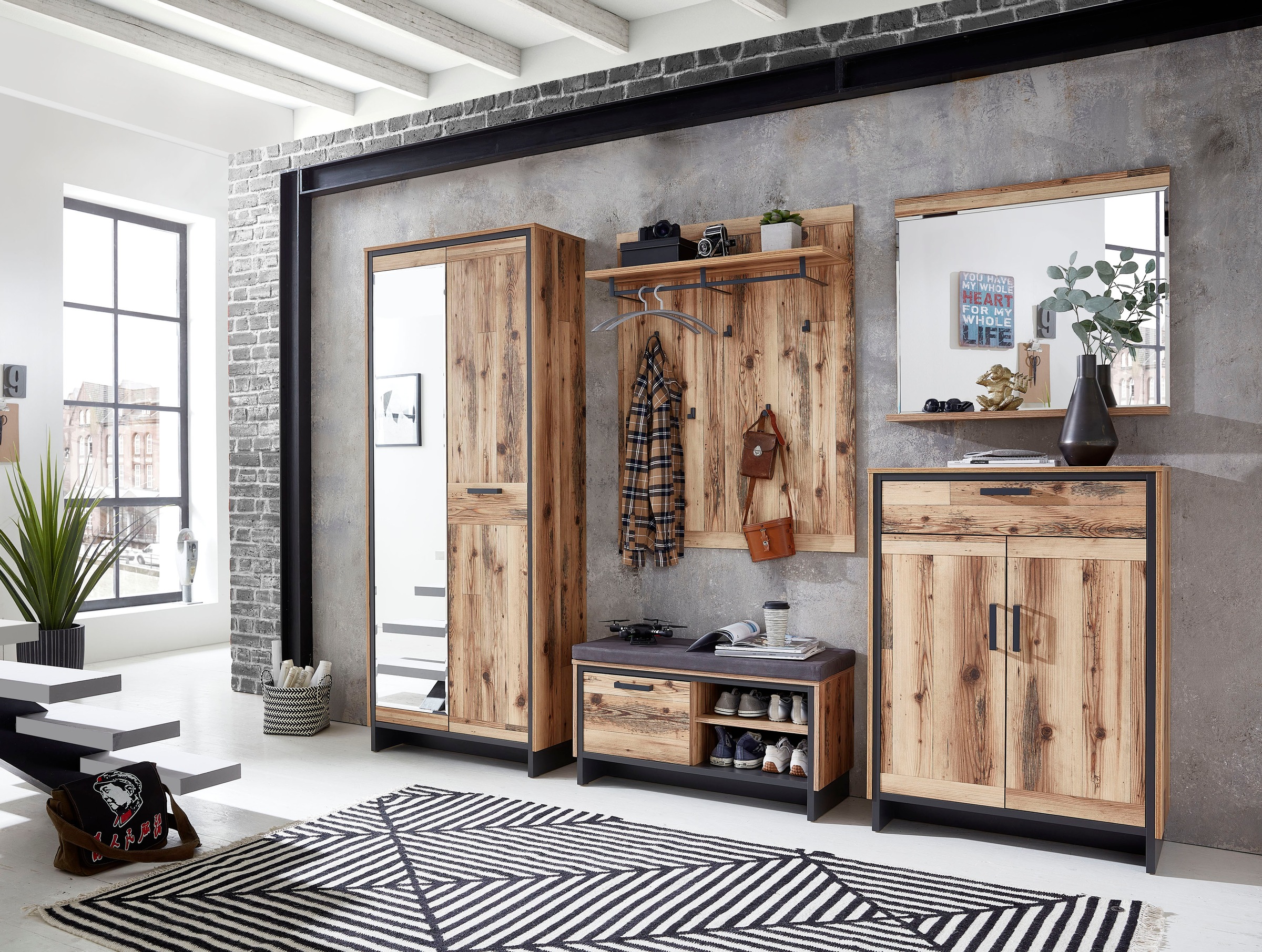 Innostyle Garderobenschrank »Prato«, mit Spiegeltür