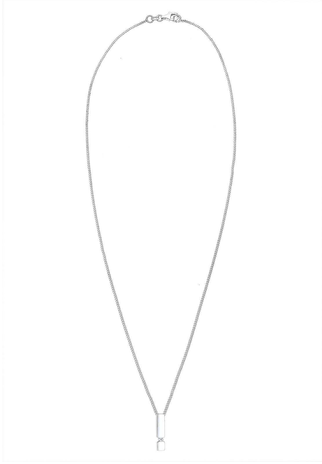 Elli DIAMONDS Silberkette »Halskette Anhänger Stab Diamant Weiß Brillantschliff (0.03 ct) 925 Sterling Silber«