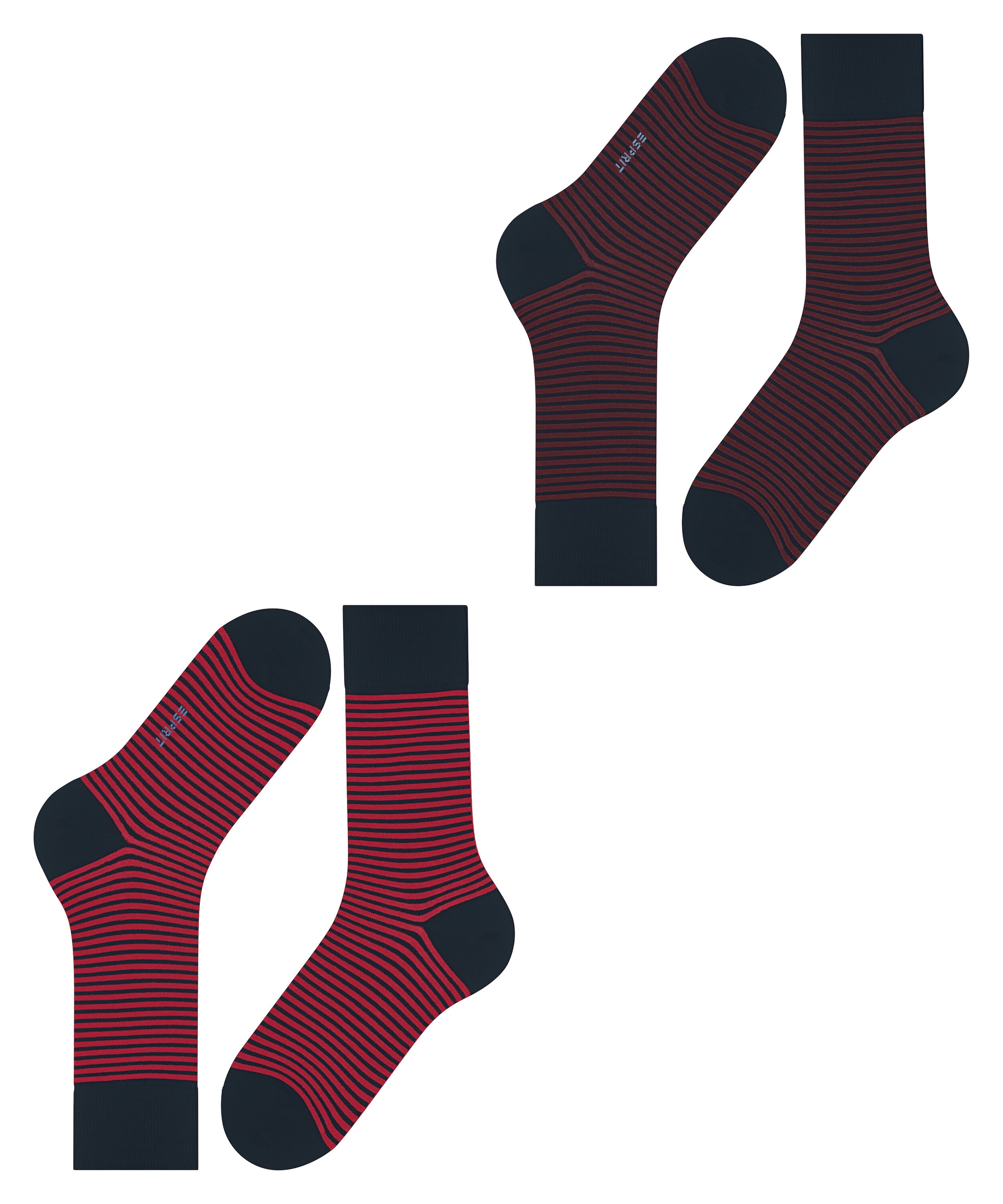 Esprit Socken »Fine Line« 2 Paar,  Streifenmuster, weich, geripptes Bündchen, bequem