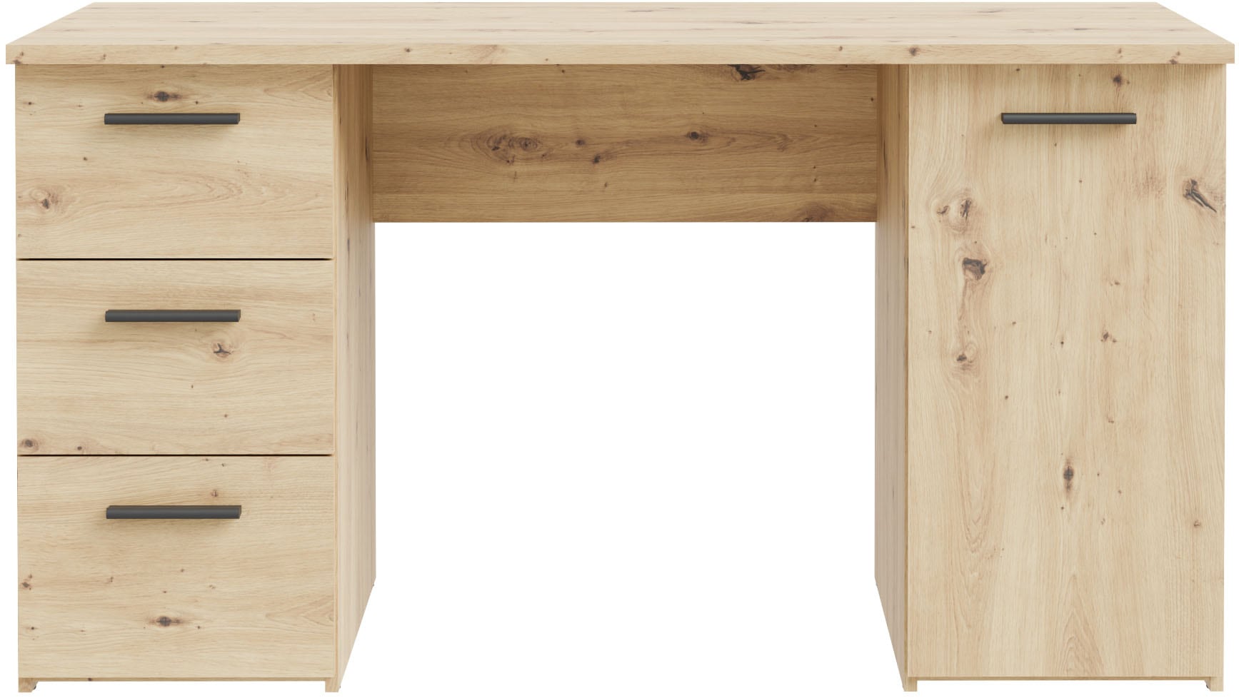 FORTE Schreibtisch »Neuss«, mit 3 Schubladen & 1 Tür, funktional, Breite 138 cm