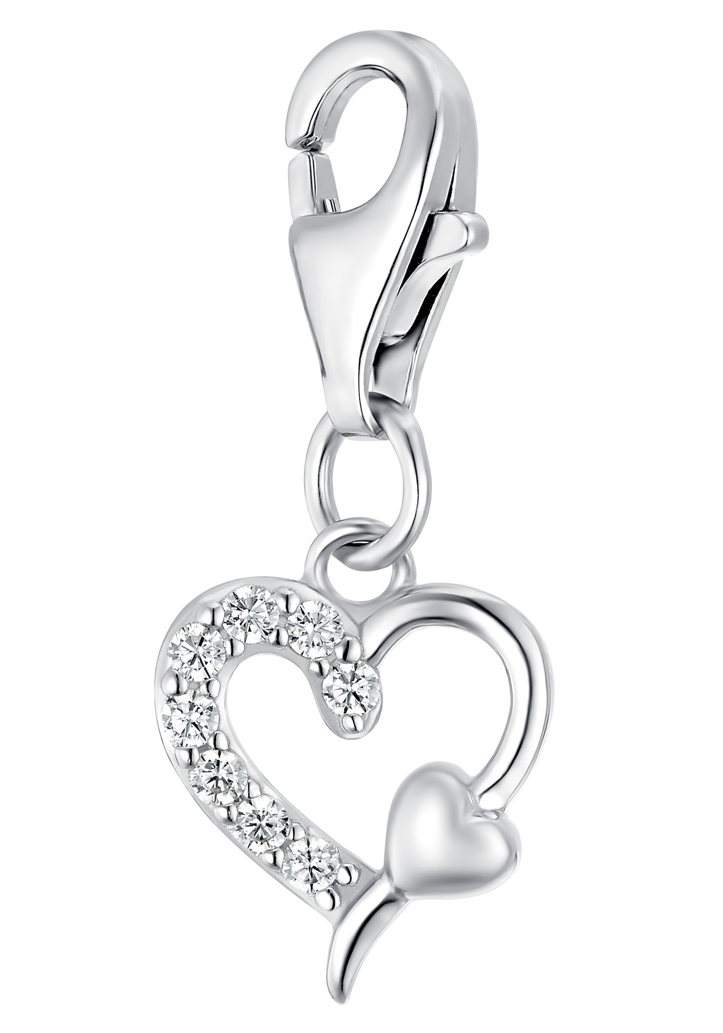 Amor Charm-Einhänger »Herz, 2023218«, mit Zirkonia