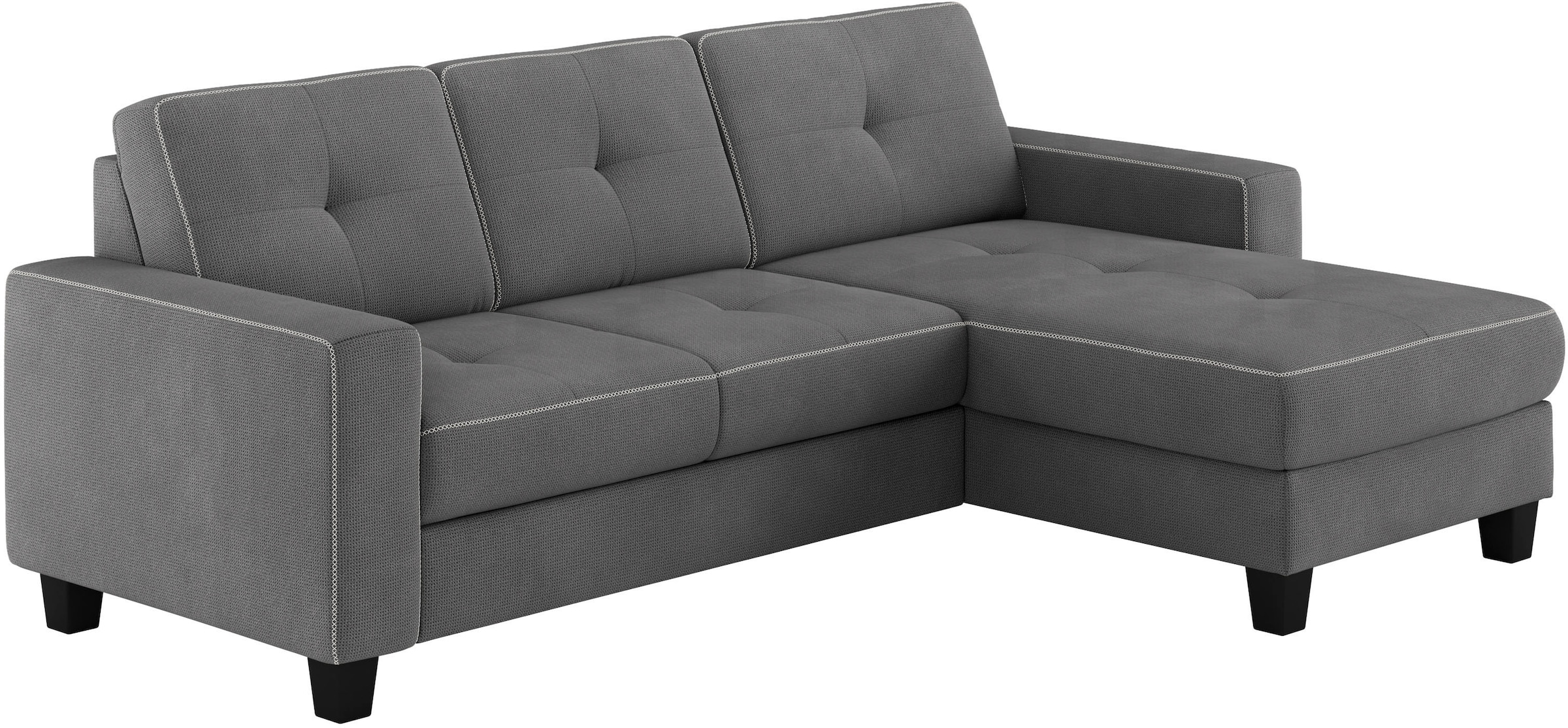 Places of Style Ecksofa »Varese«, wahlweise mit Bettfunktion und Bettkasten