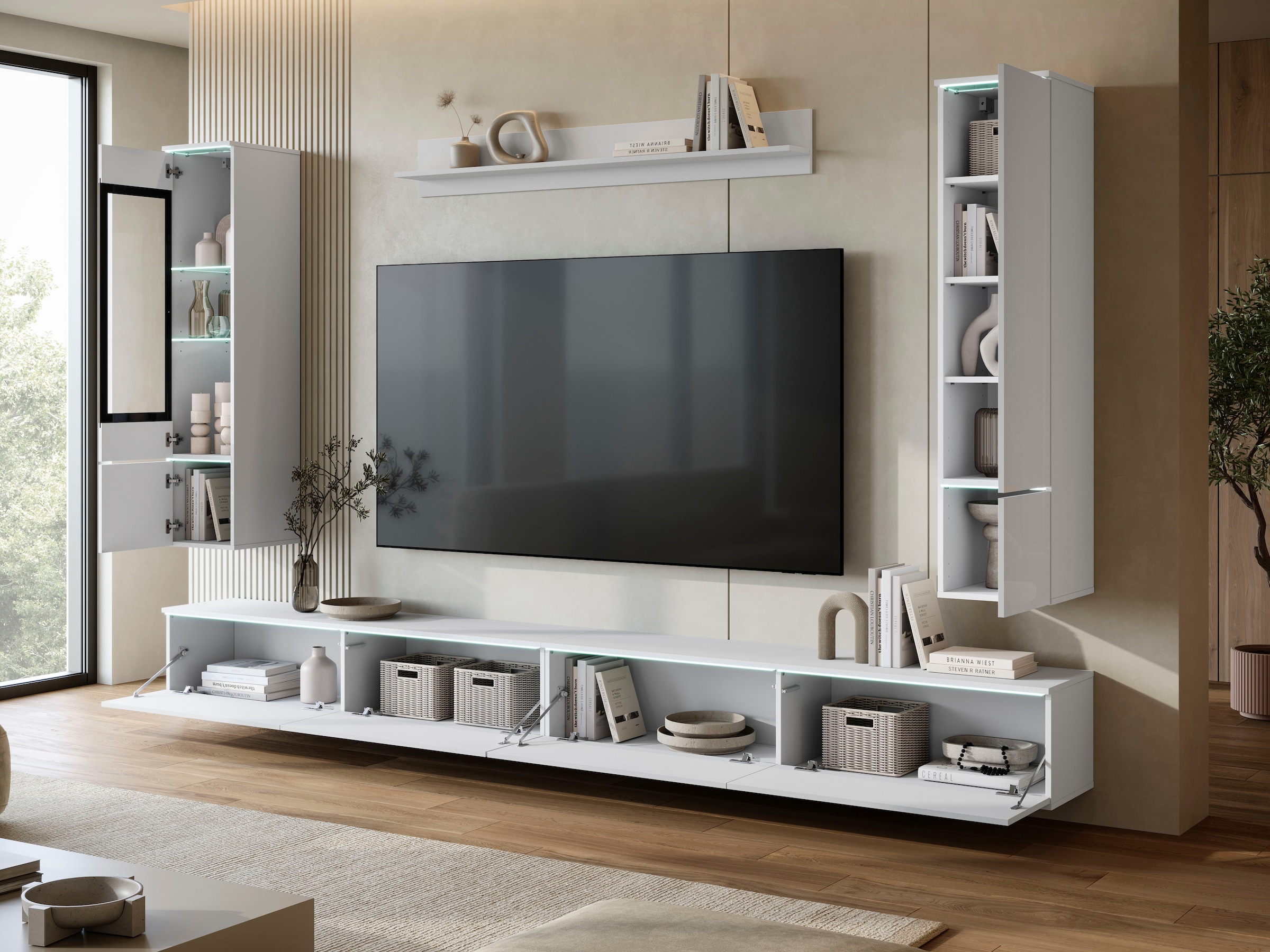 Home affaire Wohnwand »Vera, Breite 300 cm« Komplett-Set, 5 Stk. tlg.