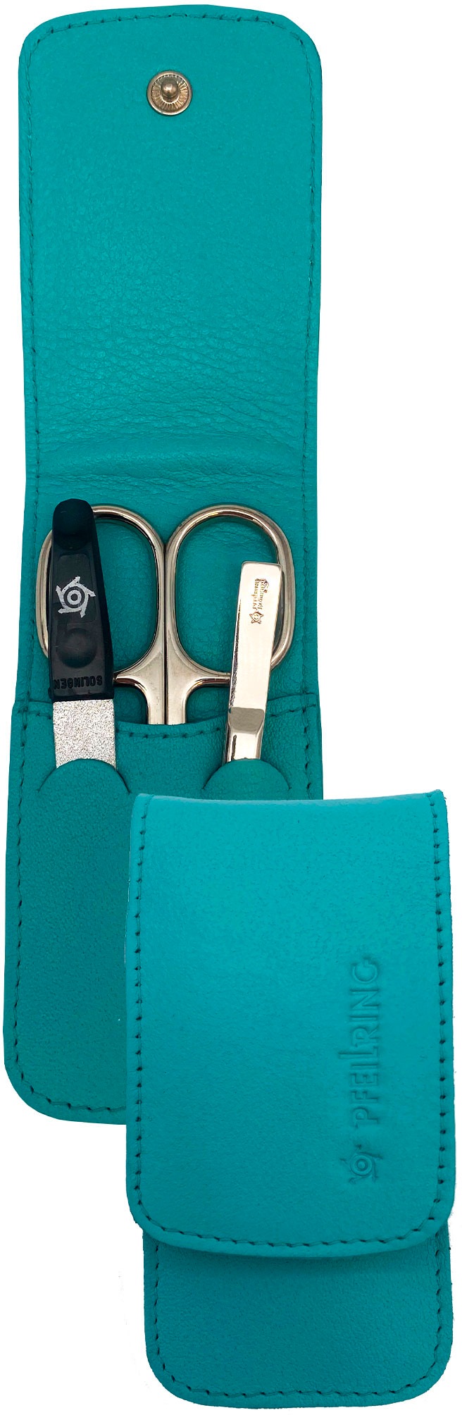 PFEILRING Maniküre-Etui, (3 tlg.), Nappaleder