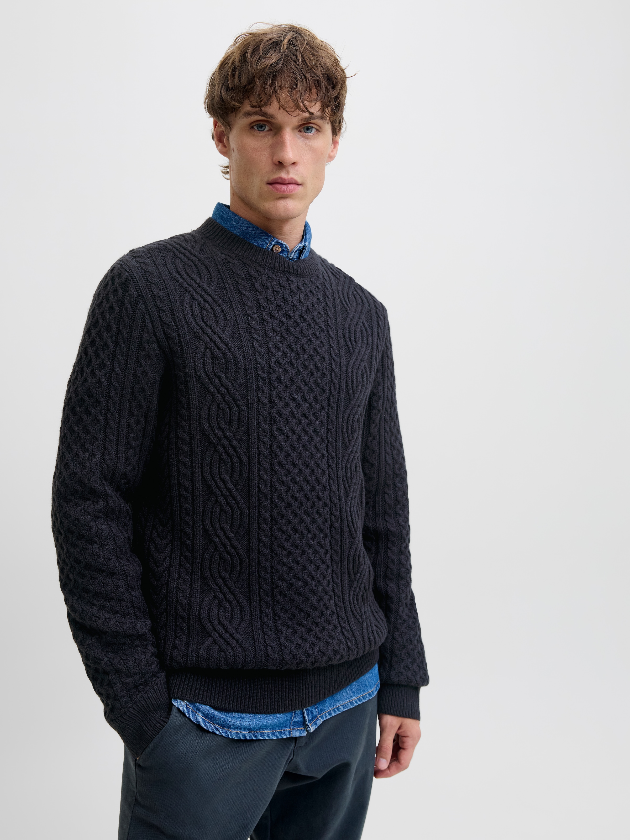 Jack & Jones Strickpullover »JPRBLUSEAN KNIT CABLE CREW NECK SN«