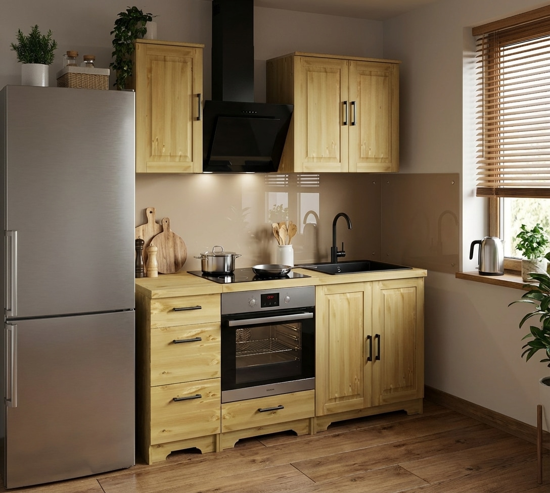 Home affaire Herdumbauschrank »Meliss« aus massiver Kiefer, Breite 60 cm, Soft-Close-Funktion