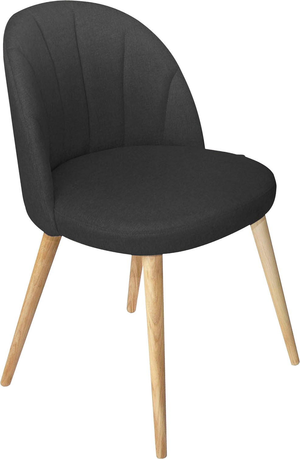 my home Polsterstuhl »Donna«, (Set), 2 St., Microfaser, aus massiver Eiche natur