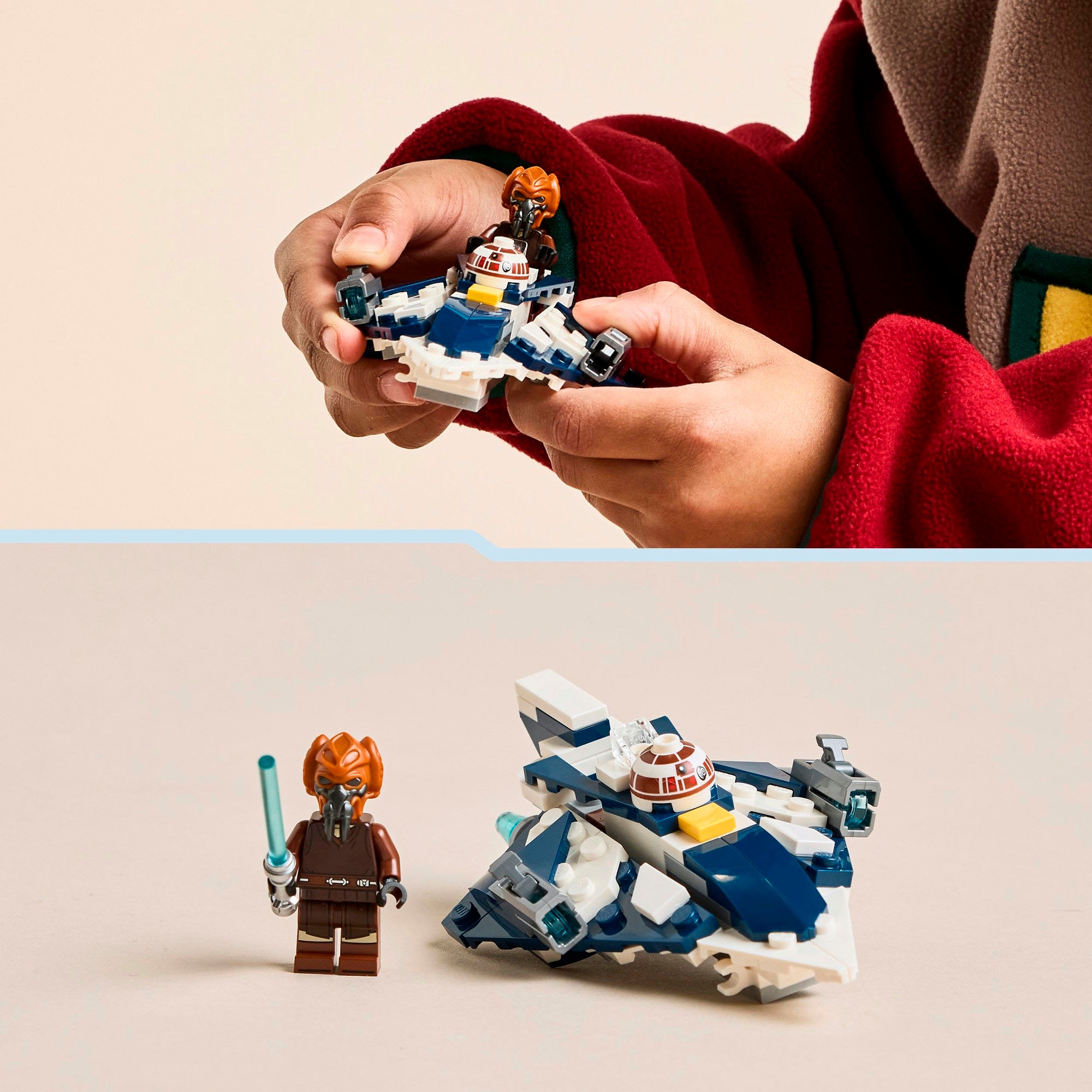 LEGO® Konstruktionsspielsteine »Plo Koons Jedi Starfighter Microfighter (75400), LEGO Star Wars™«, (89 St.), Made in Europe