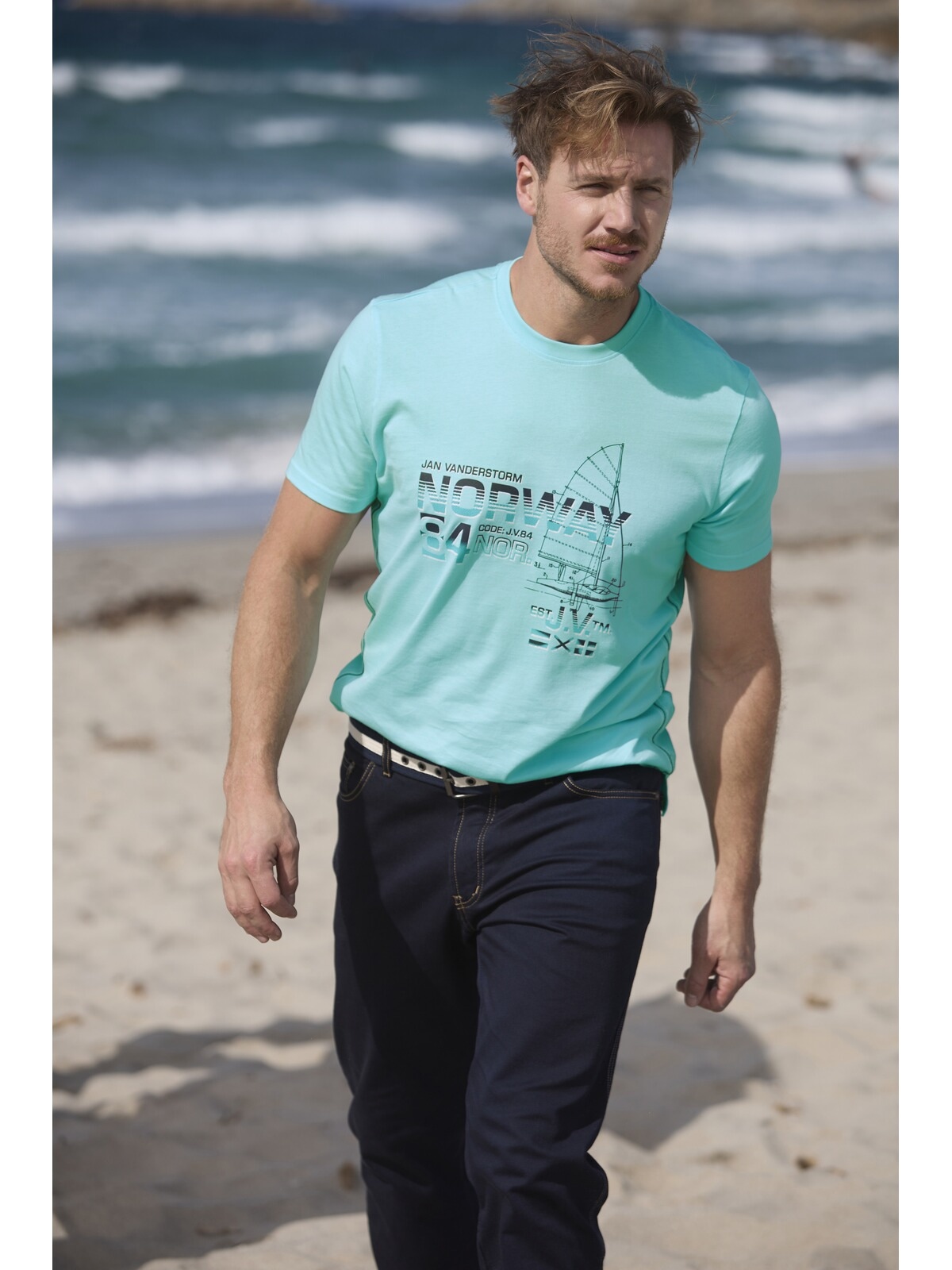 Jan Vanderstorm Rundhalsshirt »T-Shirt EILI«, (1 tlg.)