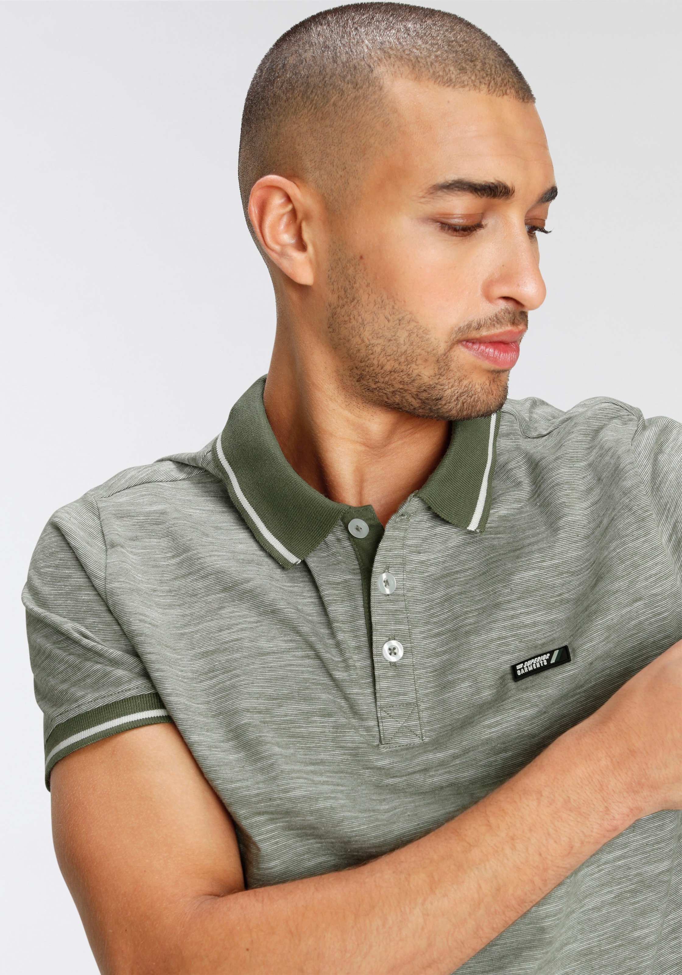 AJC Poloshirt, Kurzarm, schmal geschnitten, Polokragen, ideal für Sportarten
