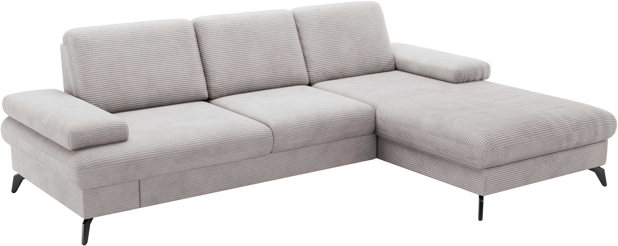 sit&more Ecksofa »Morris Jubi L-Form, B: 247 cm«, mit Armteilfunktion & 1 Zierkissen, optional Bettfunktion