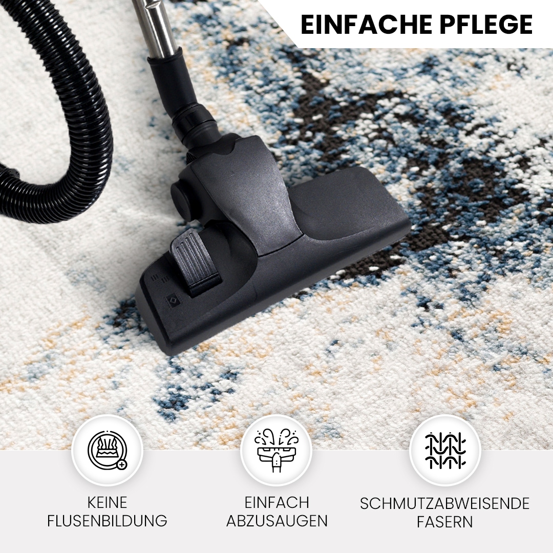 Livabliss Teppich »NEW YORK«, rechteckig, 10 mm Höhe, Moderner Designerteppich in Marmor Optik, Kurzflor Wohnzimmerteppich