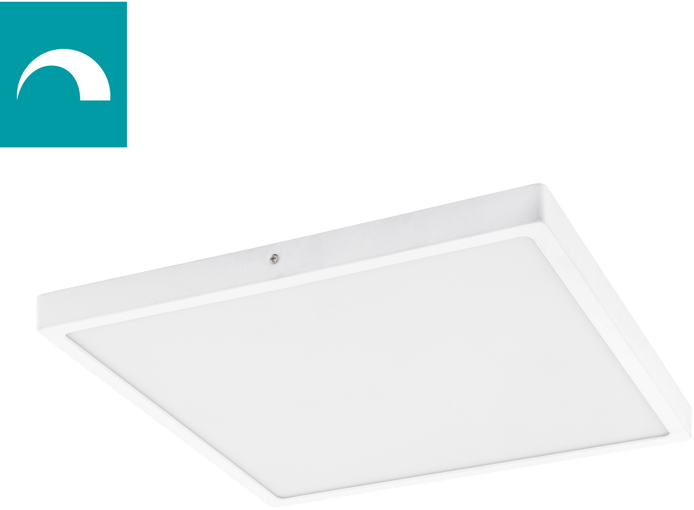 Eglo Aufbauleuchte »FUEVA 1« LED-Board 1 Stk. Warmweiß schlankes Design in weiß, Größe Höhe: 3 cm