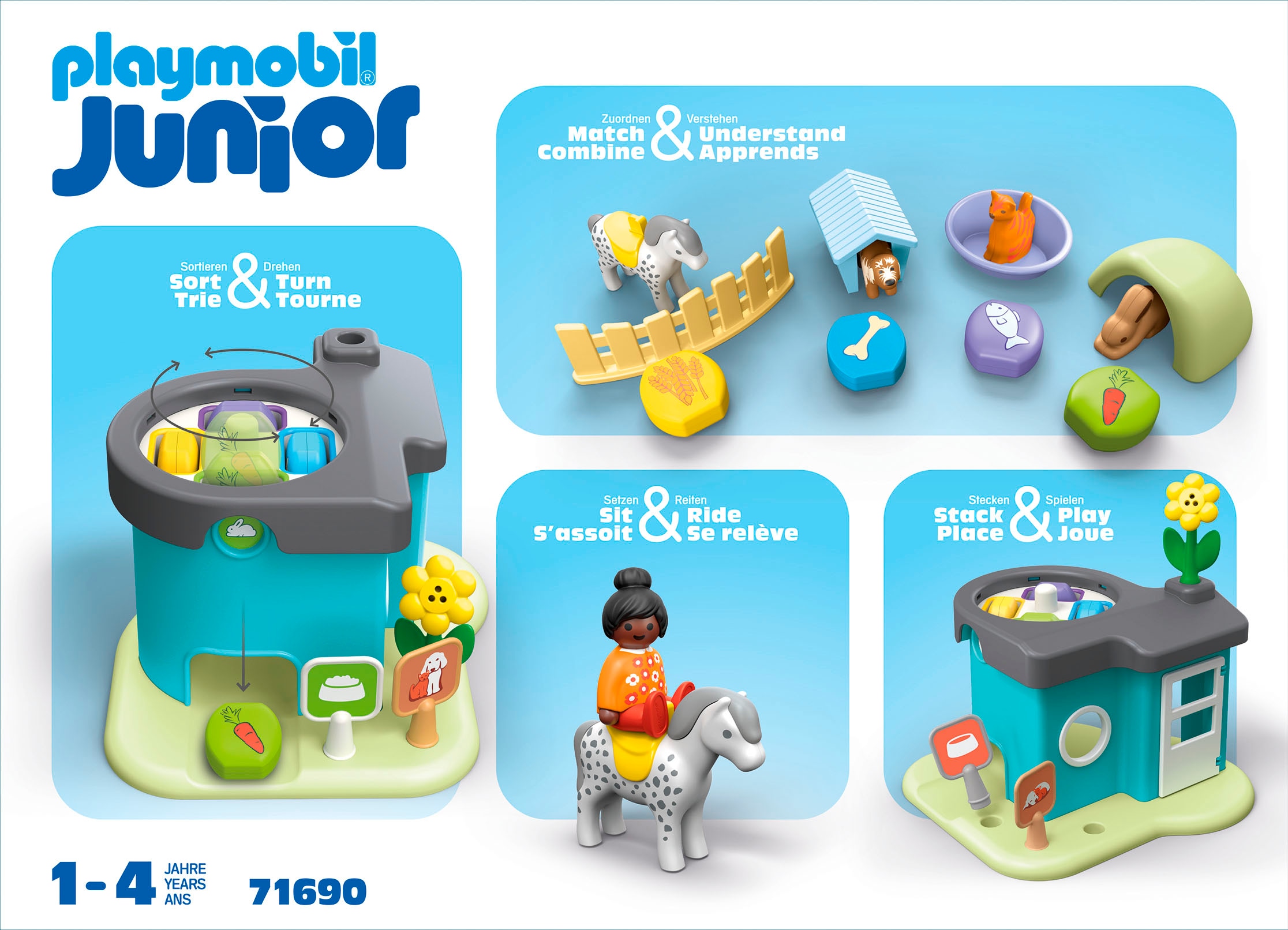 Playmobil® Konstruktions-Spielset »Tierpension mit Futterspender (71690), JUNIOR« Made in Europe