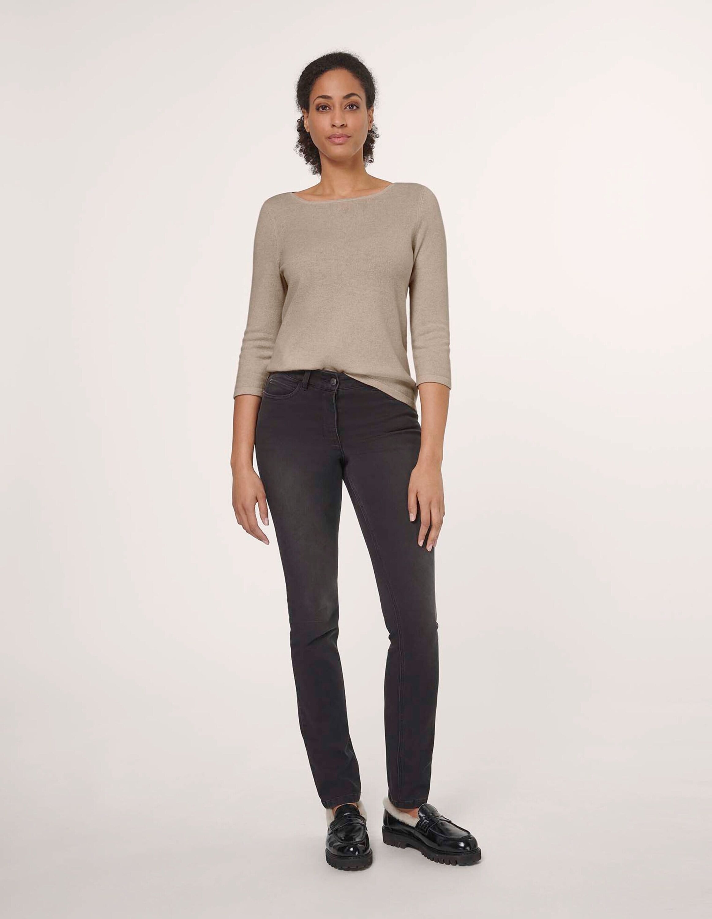 MADELEINE Longpullover »Strickpullover Kaschmirpullover mit U-Boot-Ausschnitt« Kaschmirpullover mit 3/4 Arm