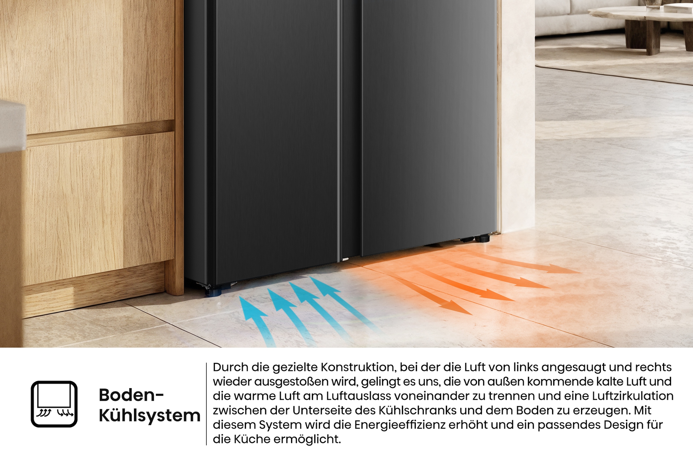 Hisense Side-by-Side »RS3P538NAFE« 178,6 cm hoch 91,1 cm breit einfacher Side by Side mit Premium-Ausstattung